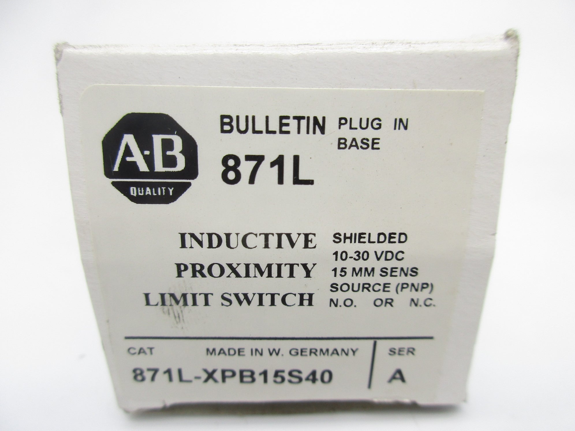 ALLEN BRADLEY 871L-XPB15S40 SER. A (GY/BL) NSMP