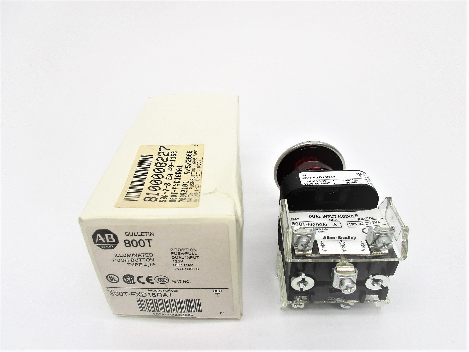 ALLEN BRADLEY 800T-FXD16RA1 SER. T (WH) NSMP