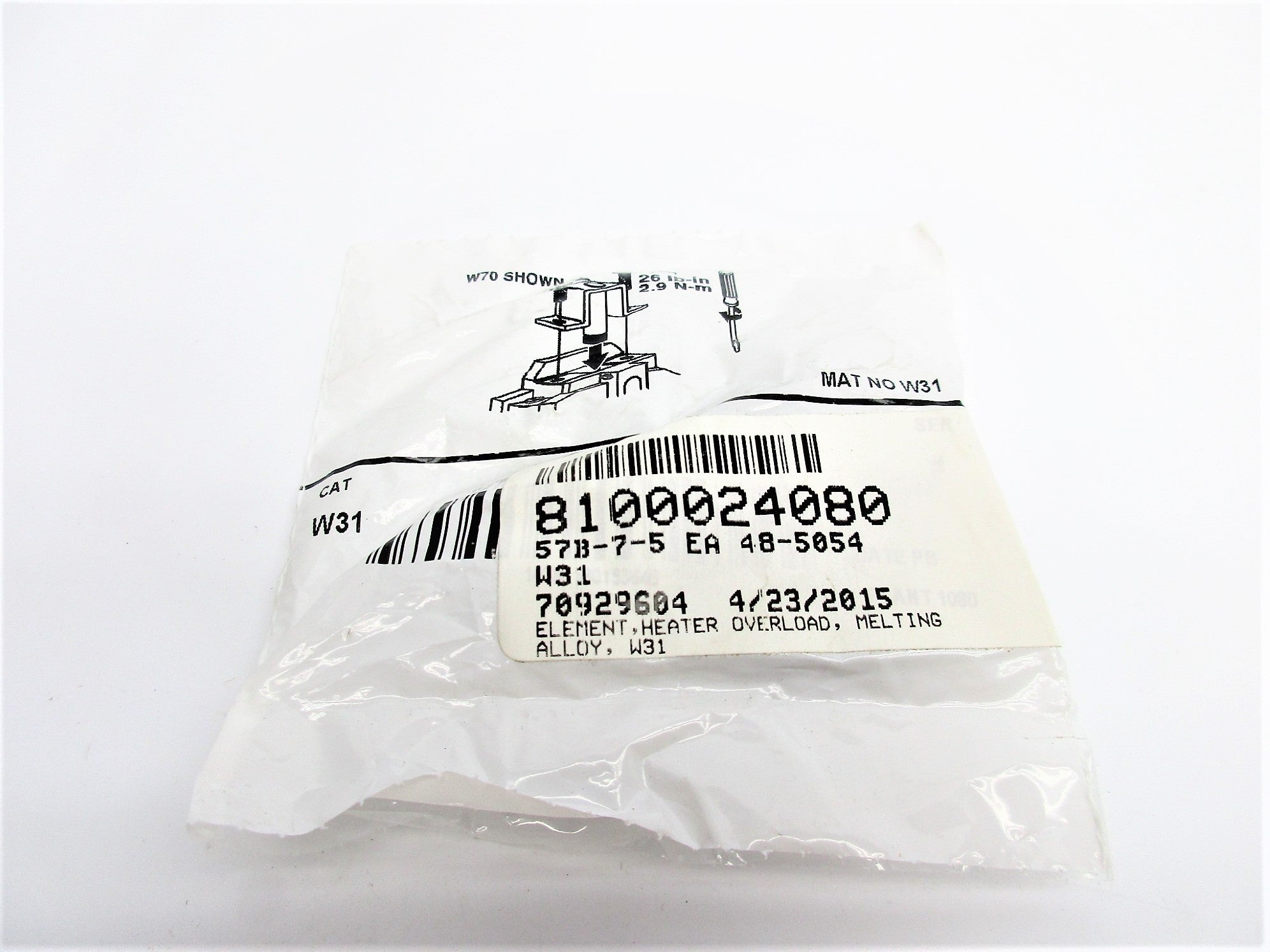 INDUSTRIAL SPARE PART W31 NSMP