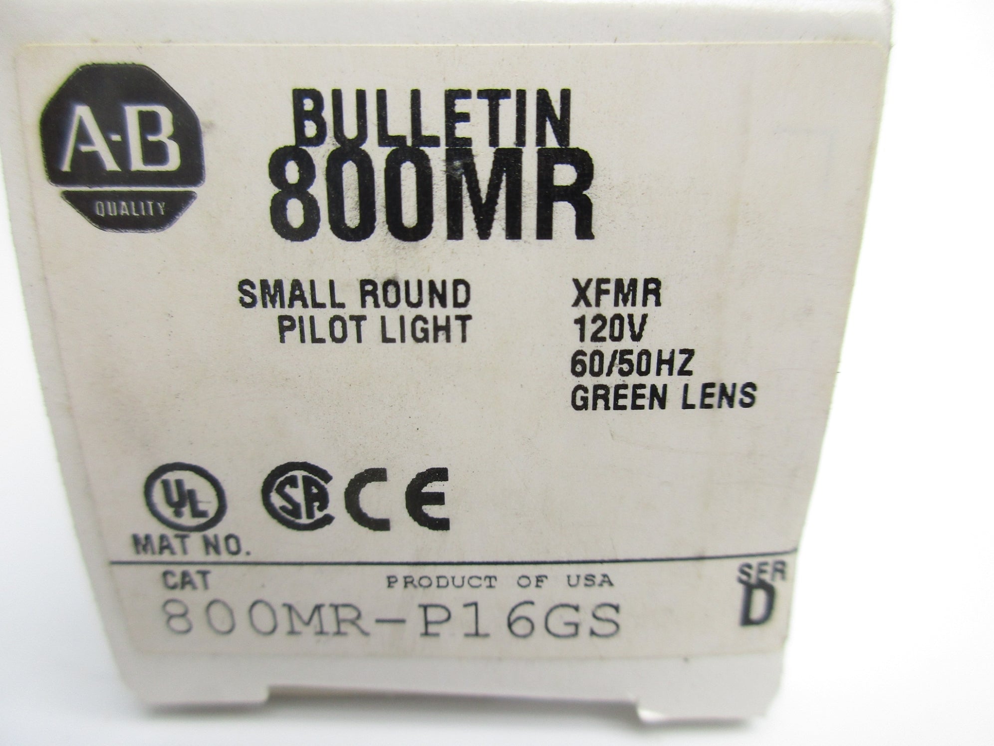 INDUSTRIAL SPARE PART 800MR-P16GS SER. D 110/120V (WH) NSMP