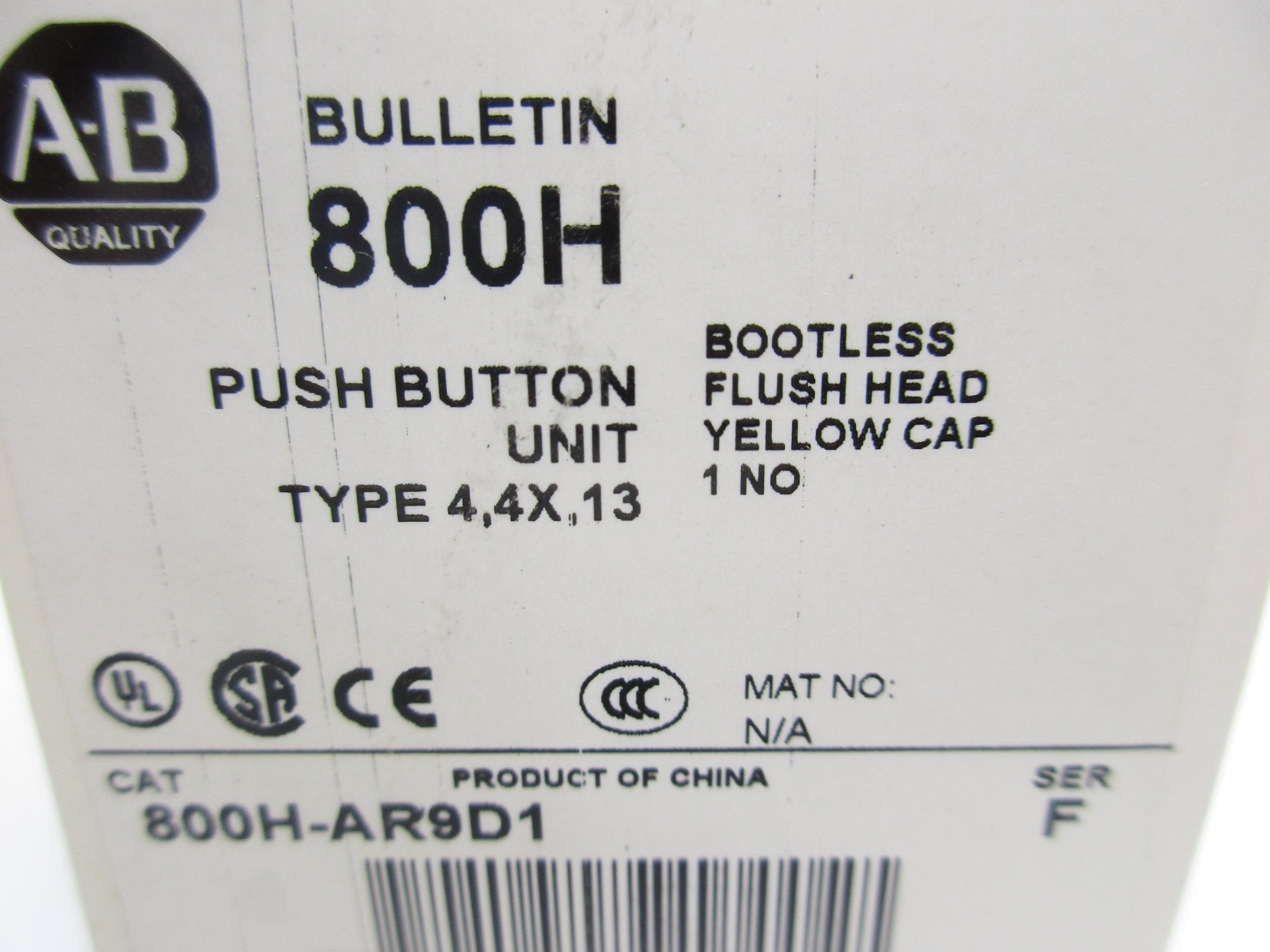 INDUSTRIAL SPARE PART 800H-AR9D1 SER. F (WH) NSMP