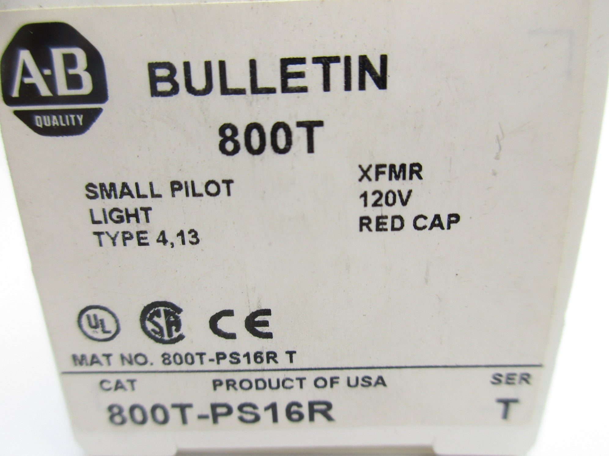INDUSTRIAL SPARE PART 800T-PS16R SER. T 120V (WH) NSMP
