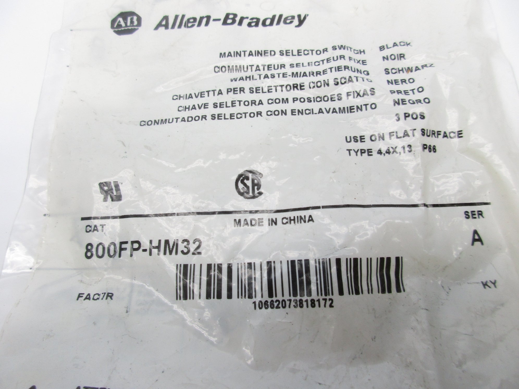 ALLEN BRADLEY 800FP-HM32 SER. A NSMP