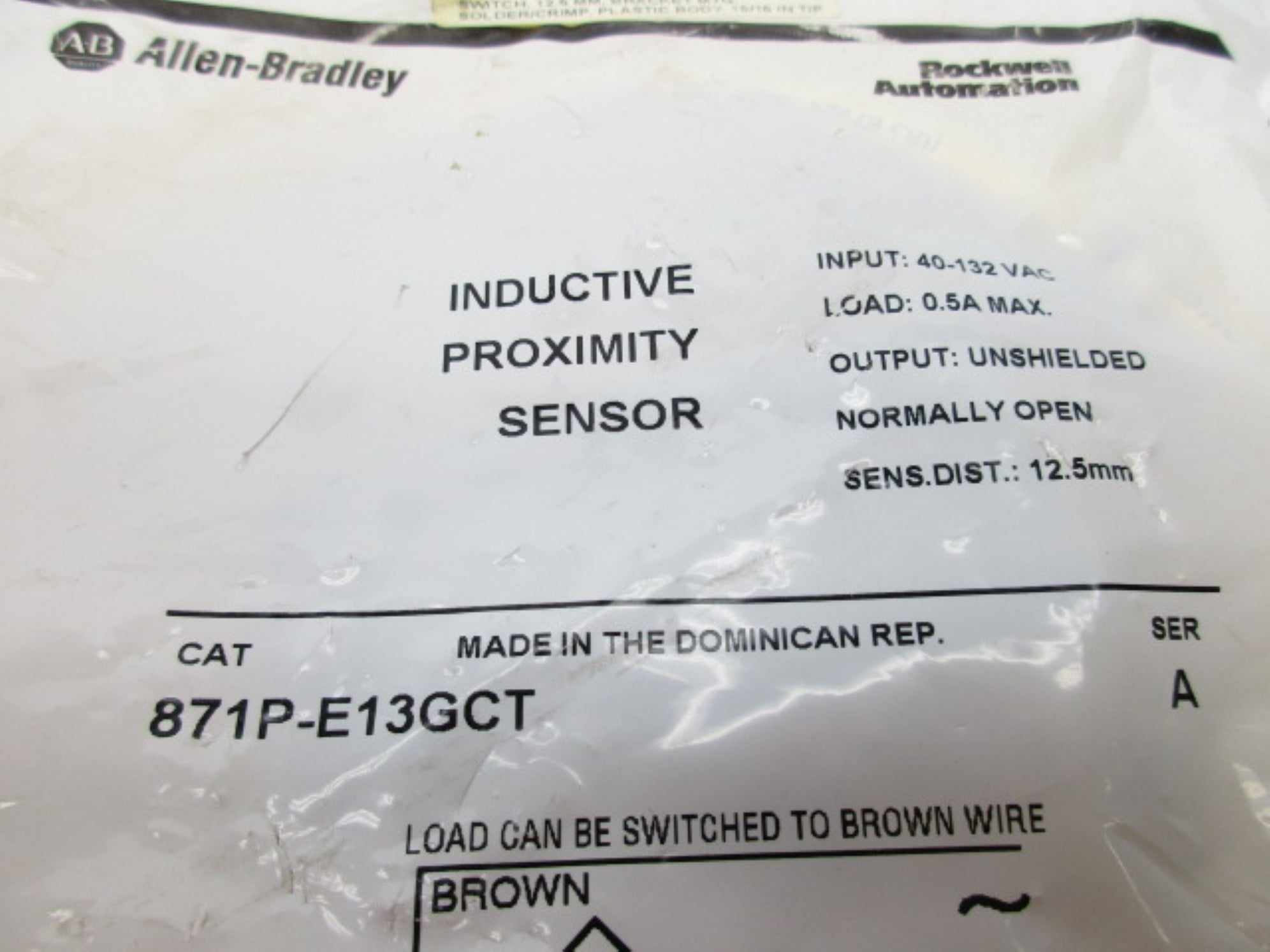 ALLEN BRADLEY 871P-E13GCT SER. A NSMP