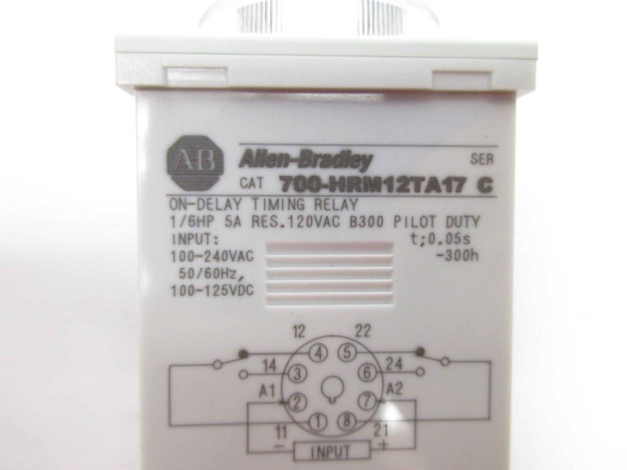 ALLEN BRADLEY 700-HRM12TA17 SER. C 100-240VAC 5A 0.05S-300H NSNP
