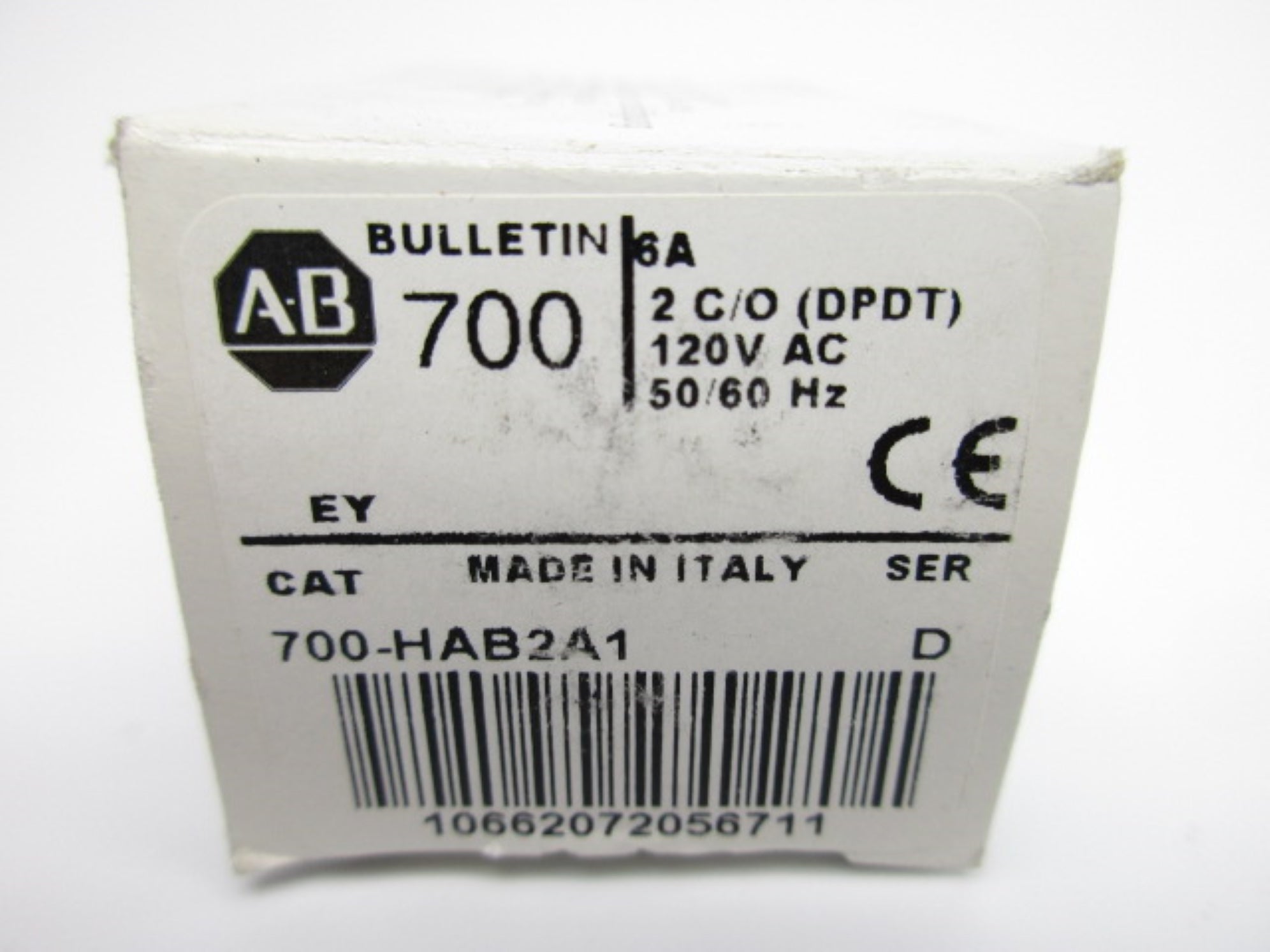 INDUSTRIAL SPARE PART 700-HAB2A1 SER. D 6A 120VAC (WH) NSMP
