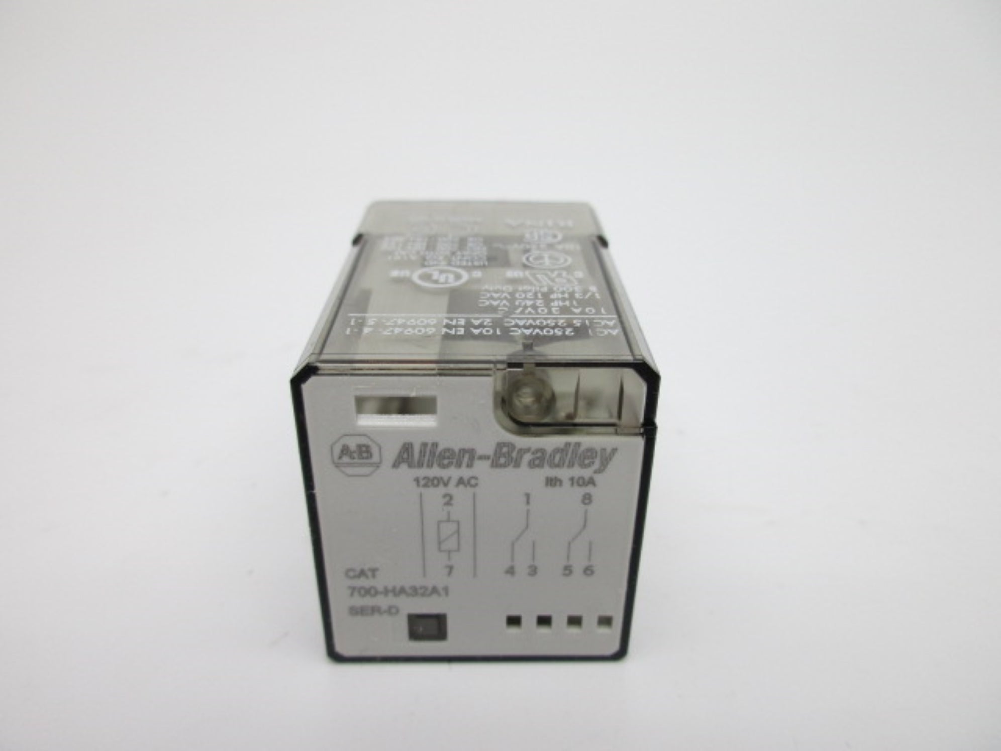 ALLEN BRADLEY 700-HA32A1 SER. D 120VAC 10A (WH) NSMP