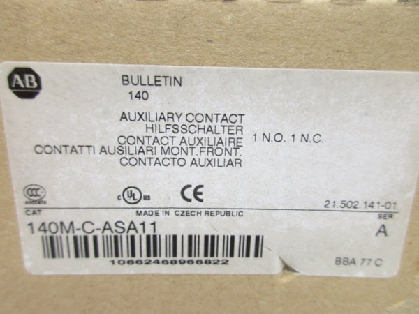 ALLEN BRADLEY 140M-C-ASA11 SER. A 600VAC 5A (BR/WH) NSMP