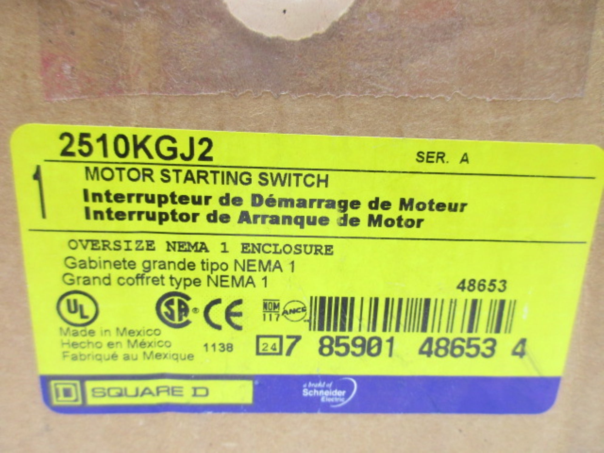 SQUARE D 2510KGJ2 SER. A NSMP