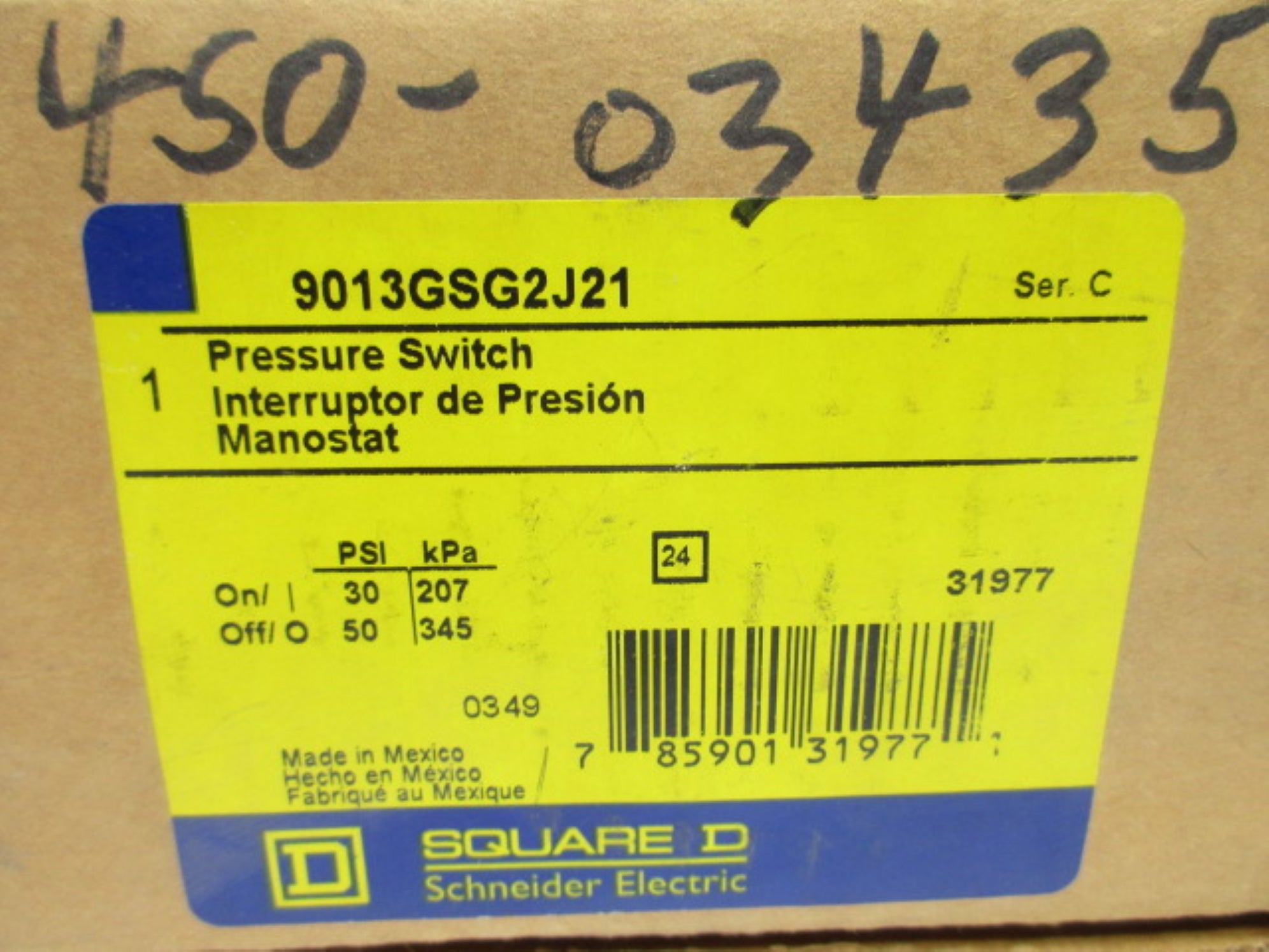 SQUARE D 9013GSG2J21 SER. C NSMP