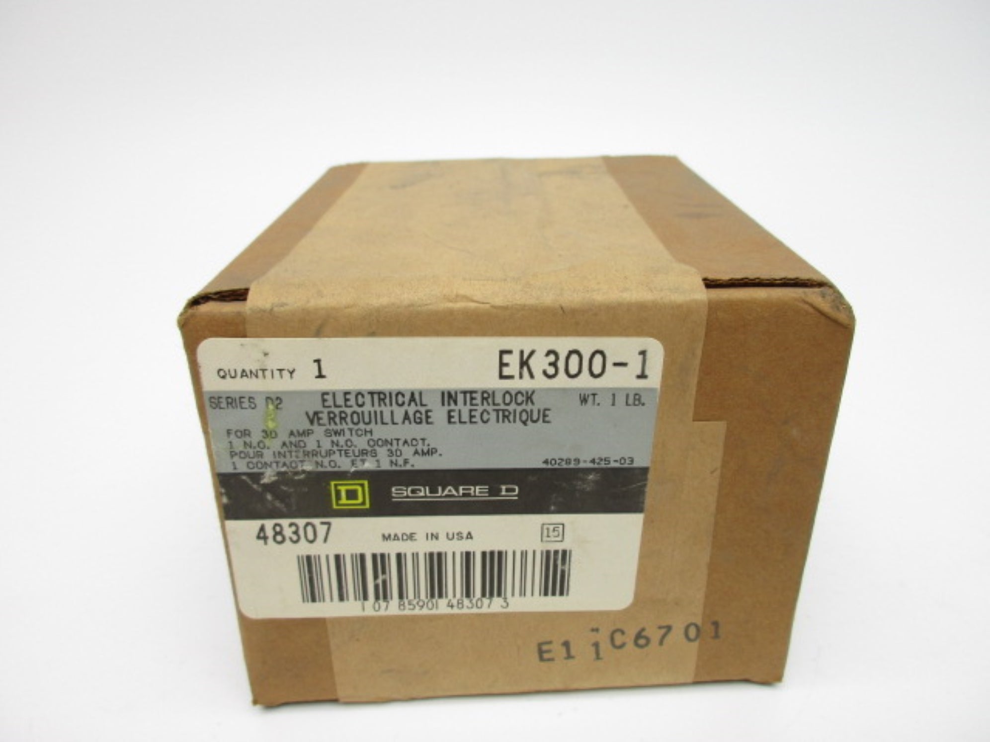 SQUARE D EK3001 SER. D2 NSFS