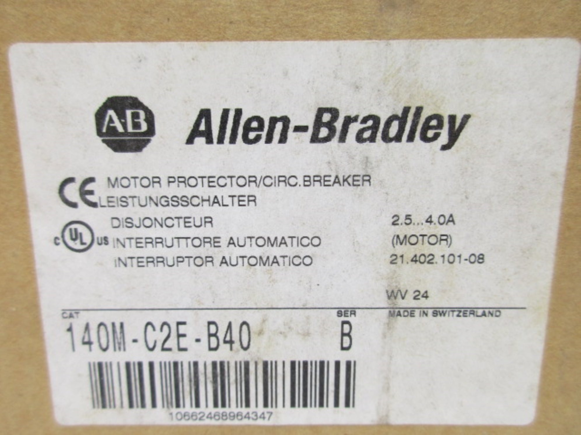 ALLEN BRADLEY 140M-C2E-B40 SER. B 690V 2.5-4.0A NSMP