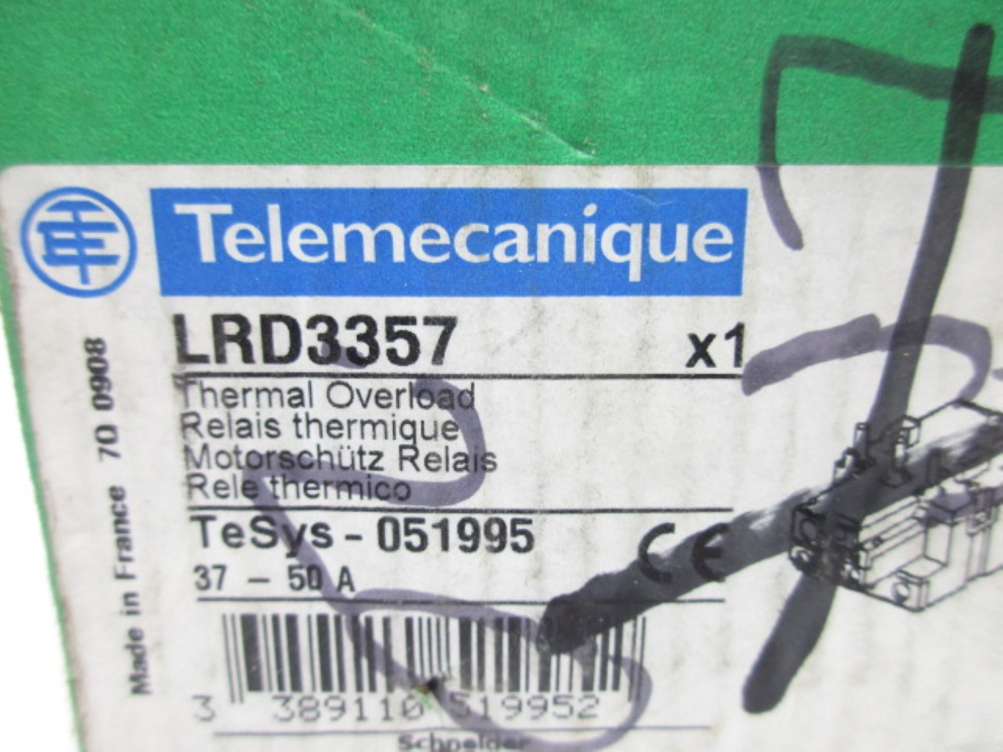 TELEMECANIQUE LRD3357 600V 37-50A NSMP