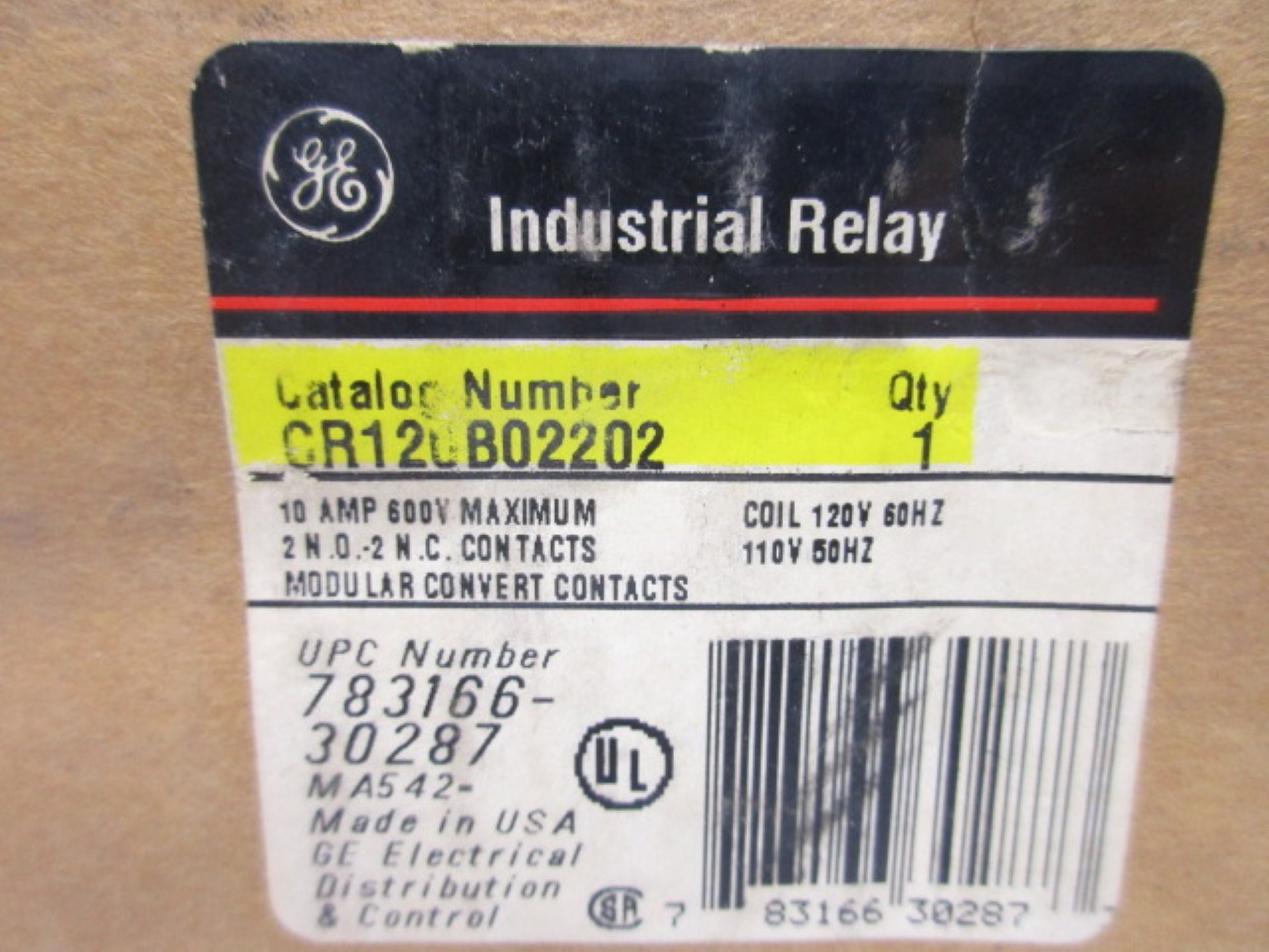 GENERAL ELECTRIC CR120B02202 110/120V NSMP