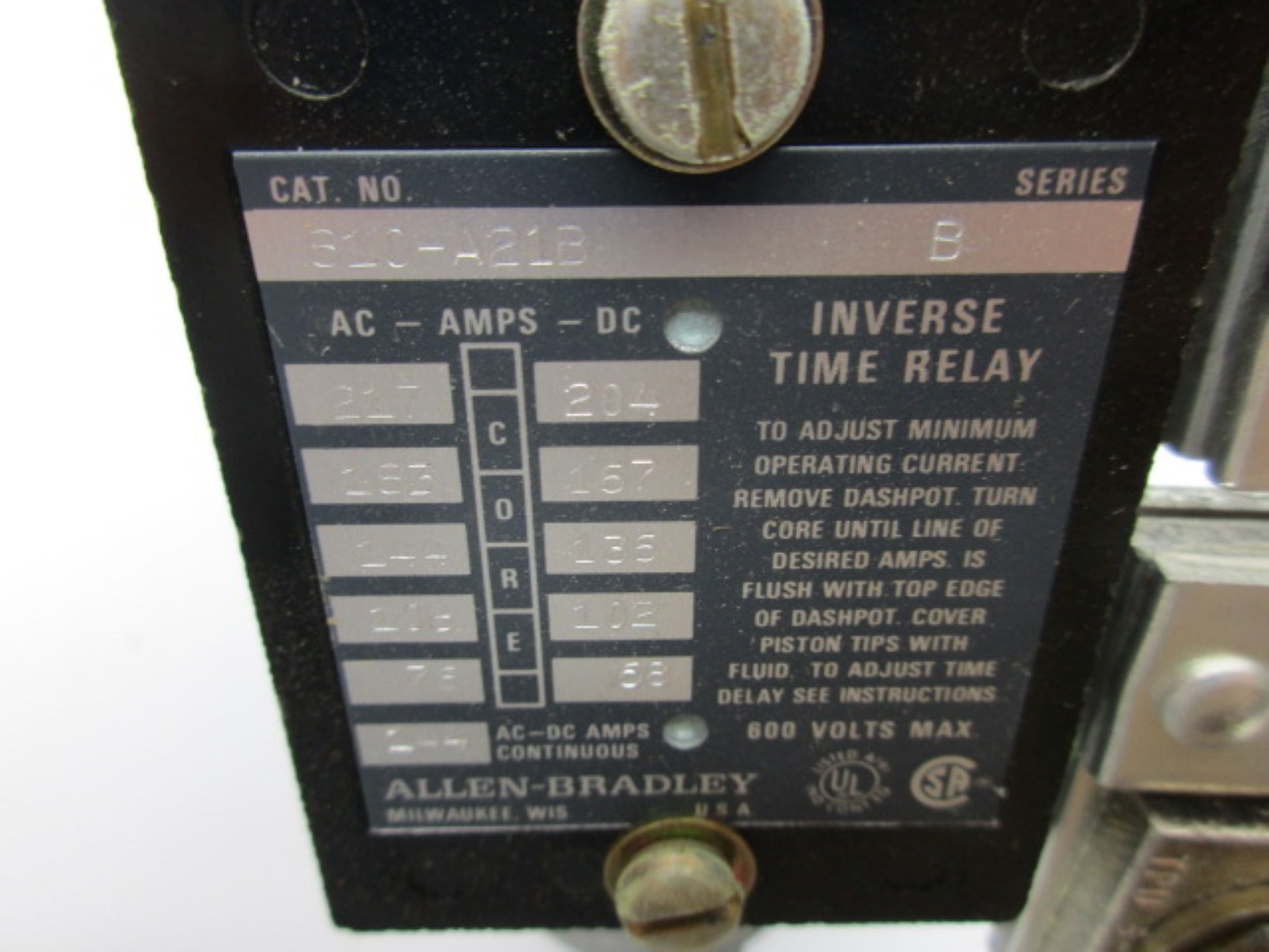 INDUSTRIAL SPARE PART 810-A21B SER. B 600V NSNP