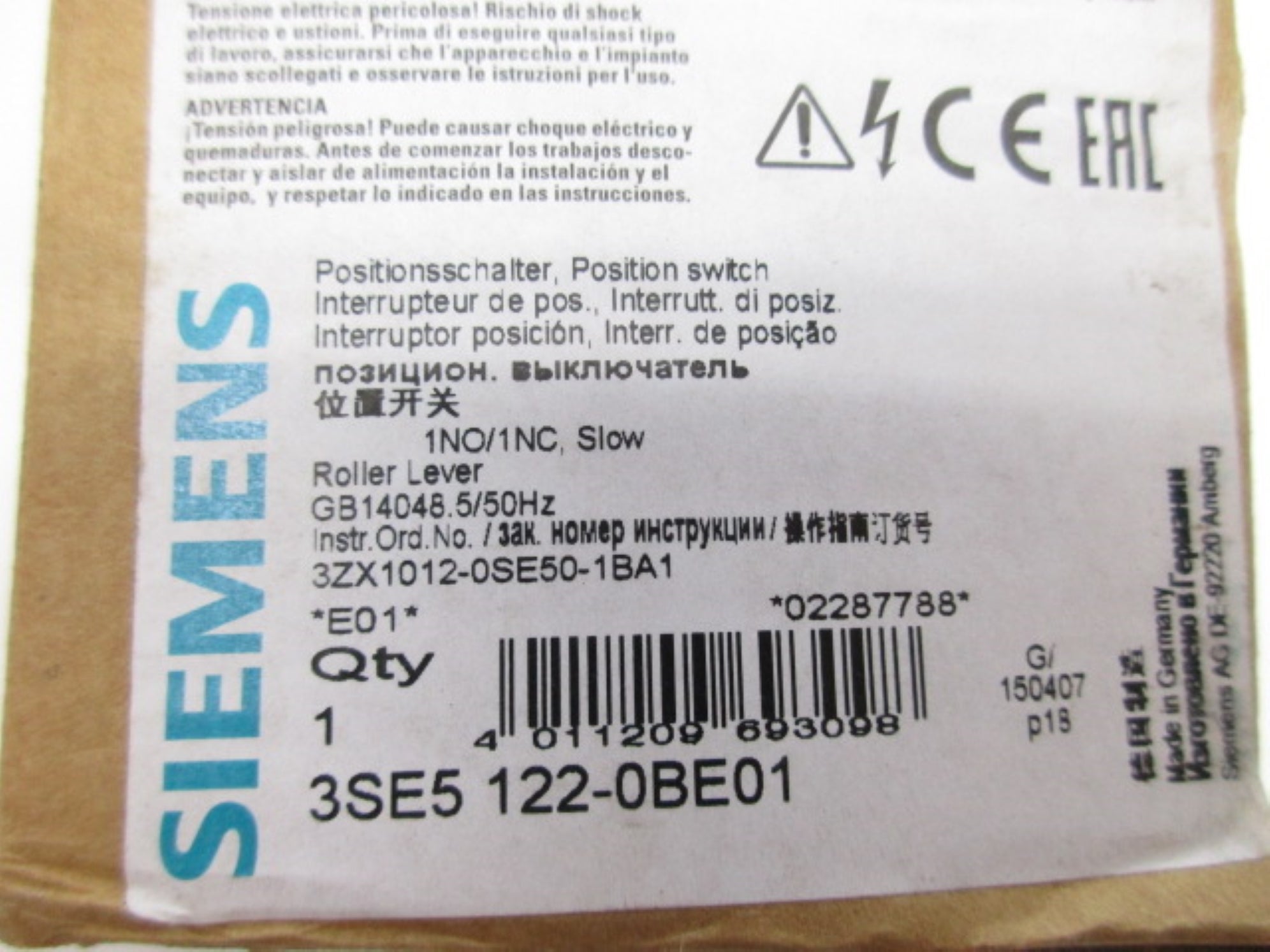 SIEMENS 3SE5122-0BE01 NSMP