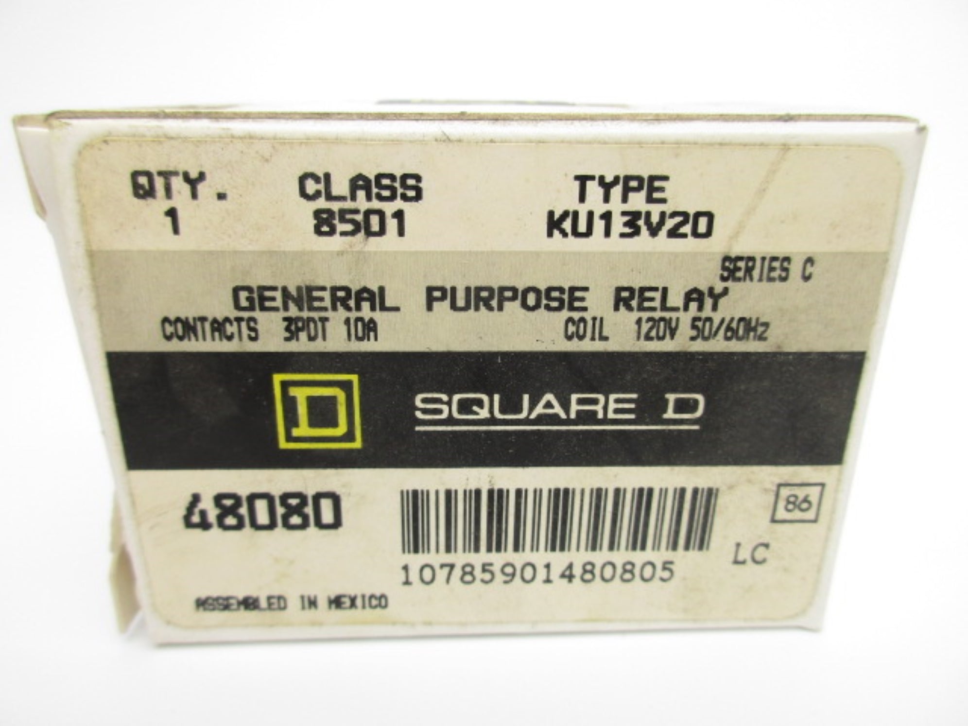SQUARE D 8501KU13V20 SER. C 120V 10A NSMP
