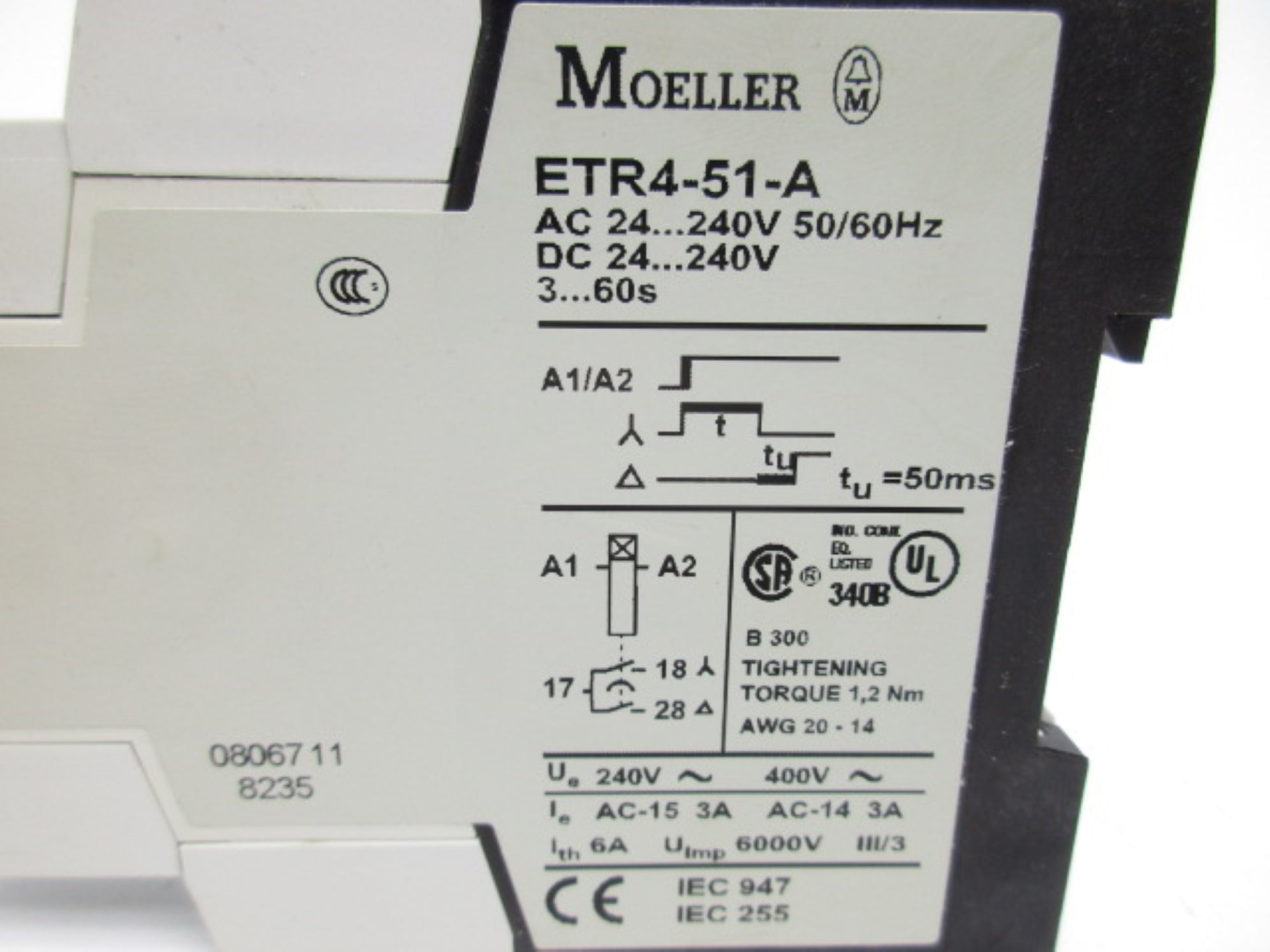 KLOCKNER MOELLER ETR4-51-A 240VAC/DC NSNP