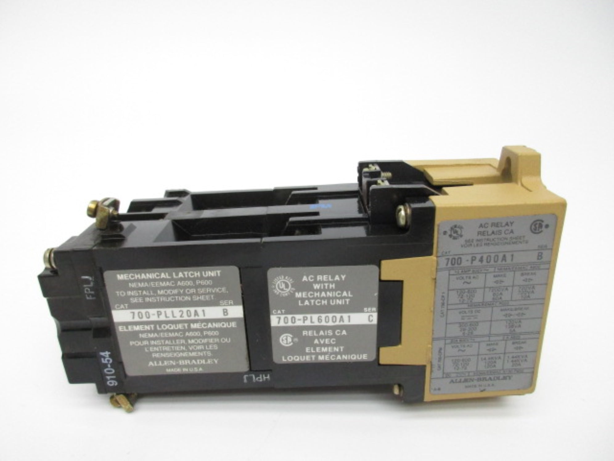ALLEN BRADLEY 700-PL600A1 SER. C 120V NSNP