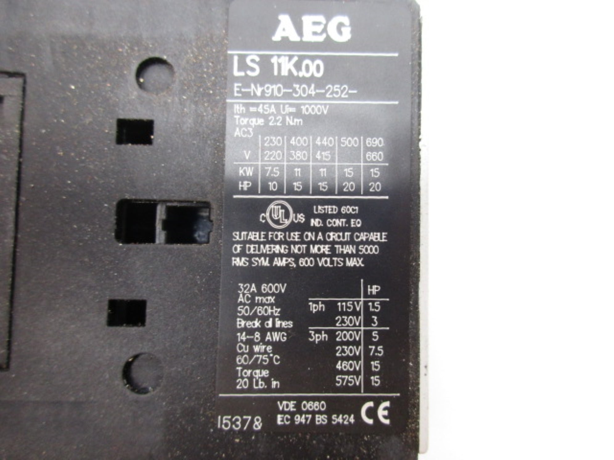 AEG LS11K.00 277/60 220-230/50 NSNP