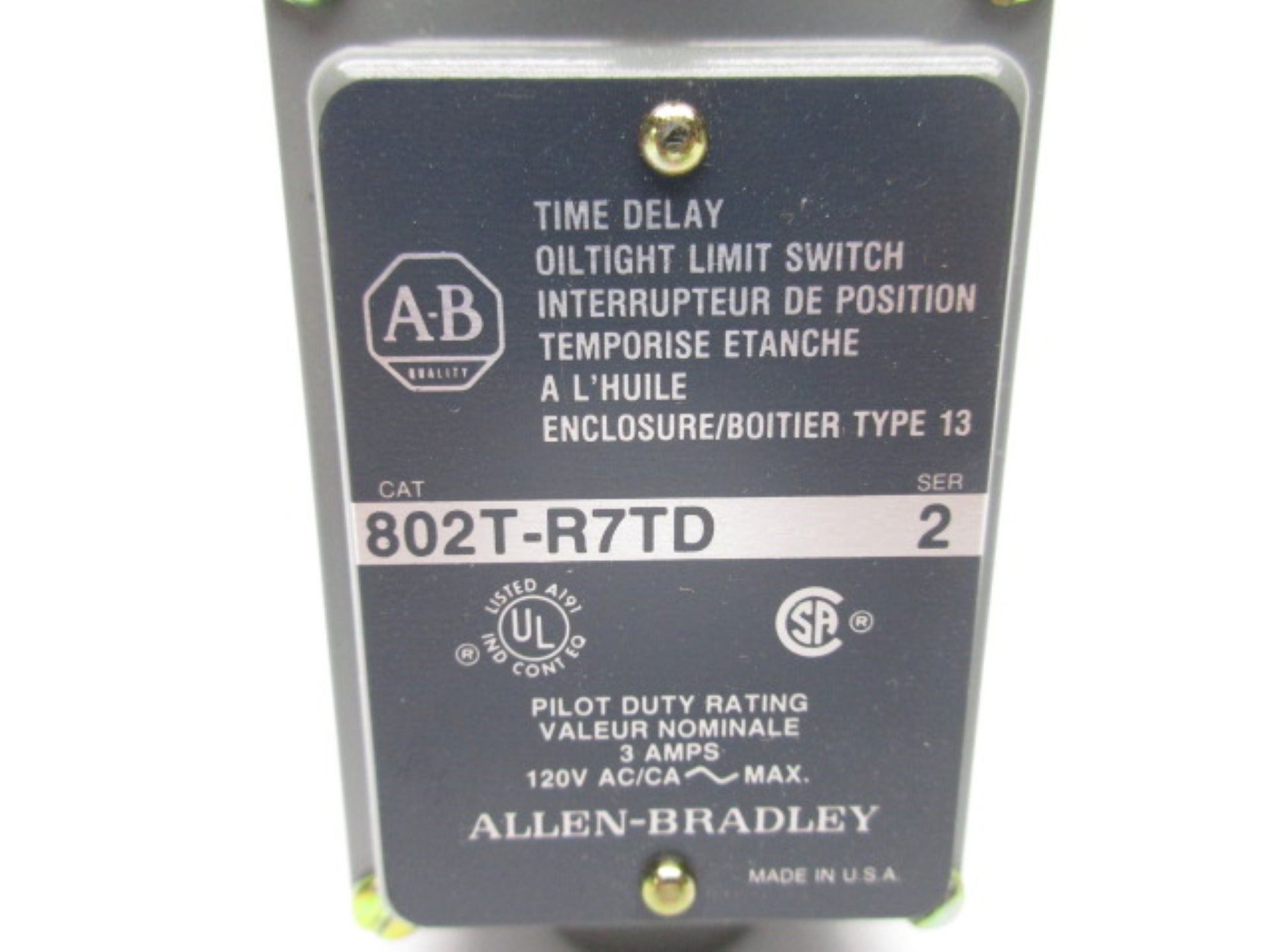 INDUSTRIAL SPARE PART 802T-R7TD SER. 2 120VAC 3A NSNP