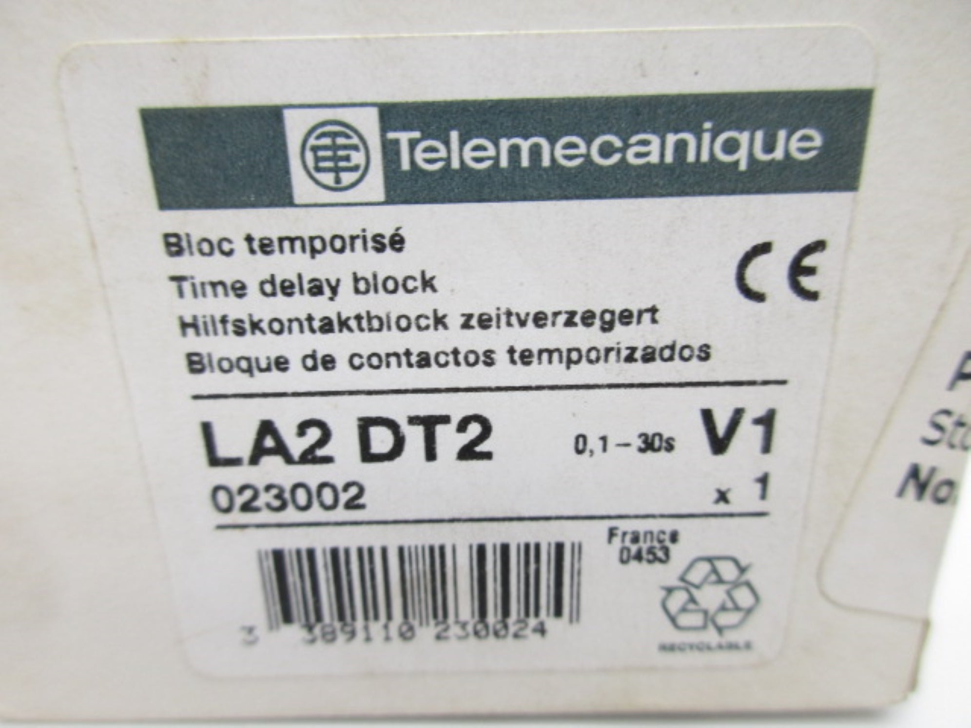 TELEMECANIQUE LA2DT2 690V 10A 0.1-30S NSMP