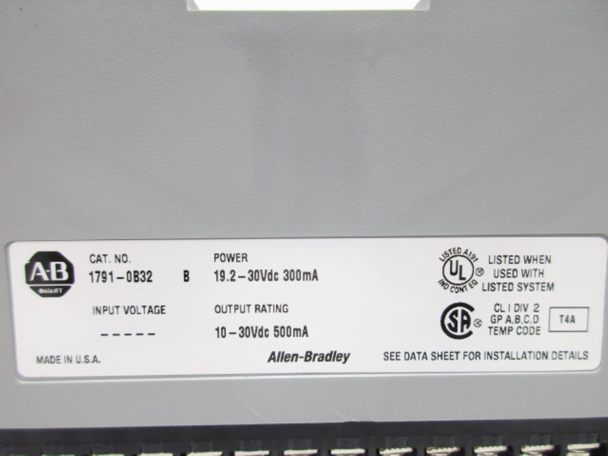 ALLEN BRADLEY 1791-0B32 SER. B NSNP