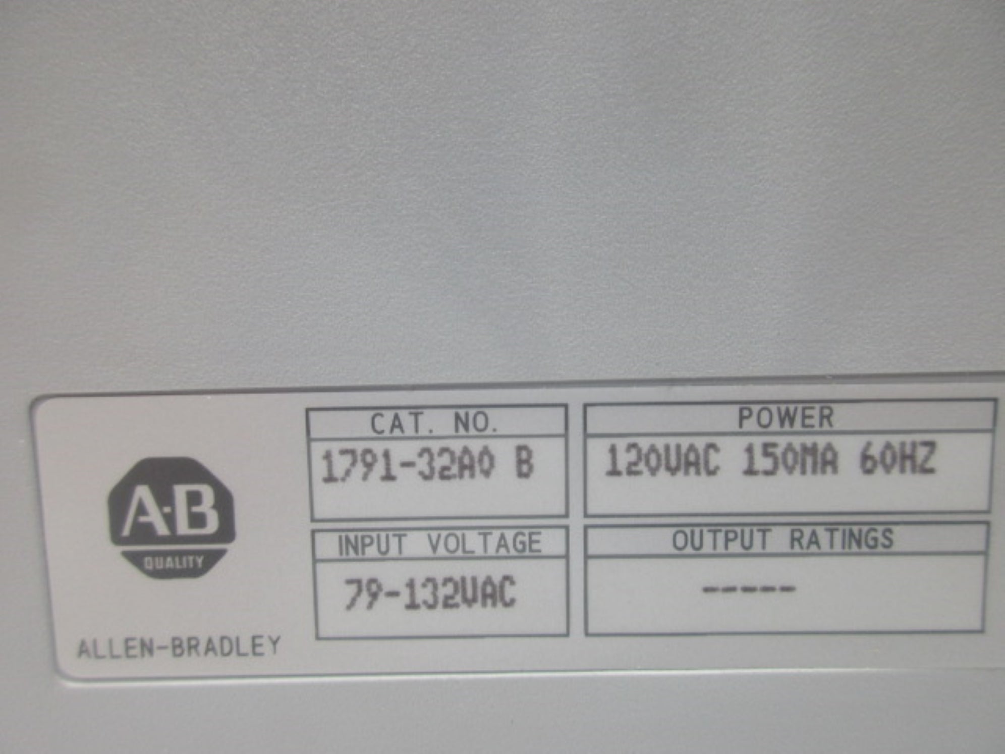 ALLEN BRADLEY 1791-32A0 SER. B NSMP