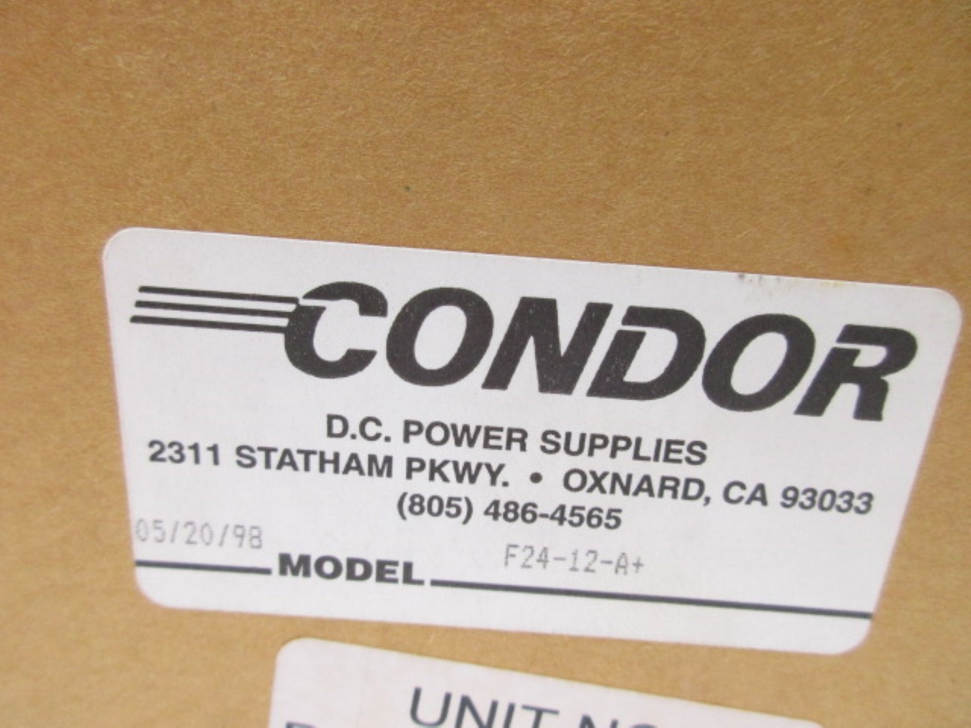 CONDOR F24-12-A+ 230-240V 6.8A NSMP