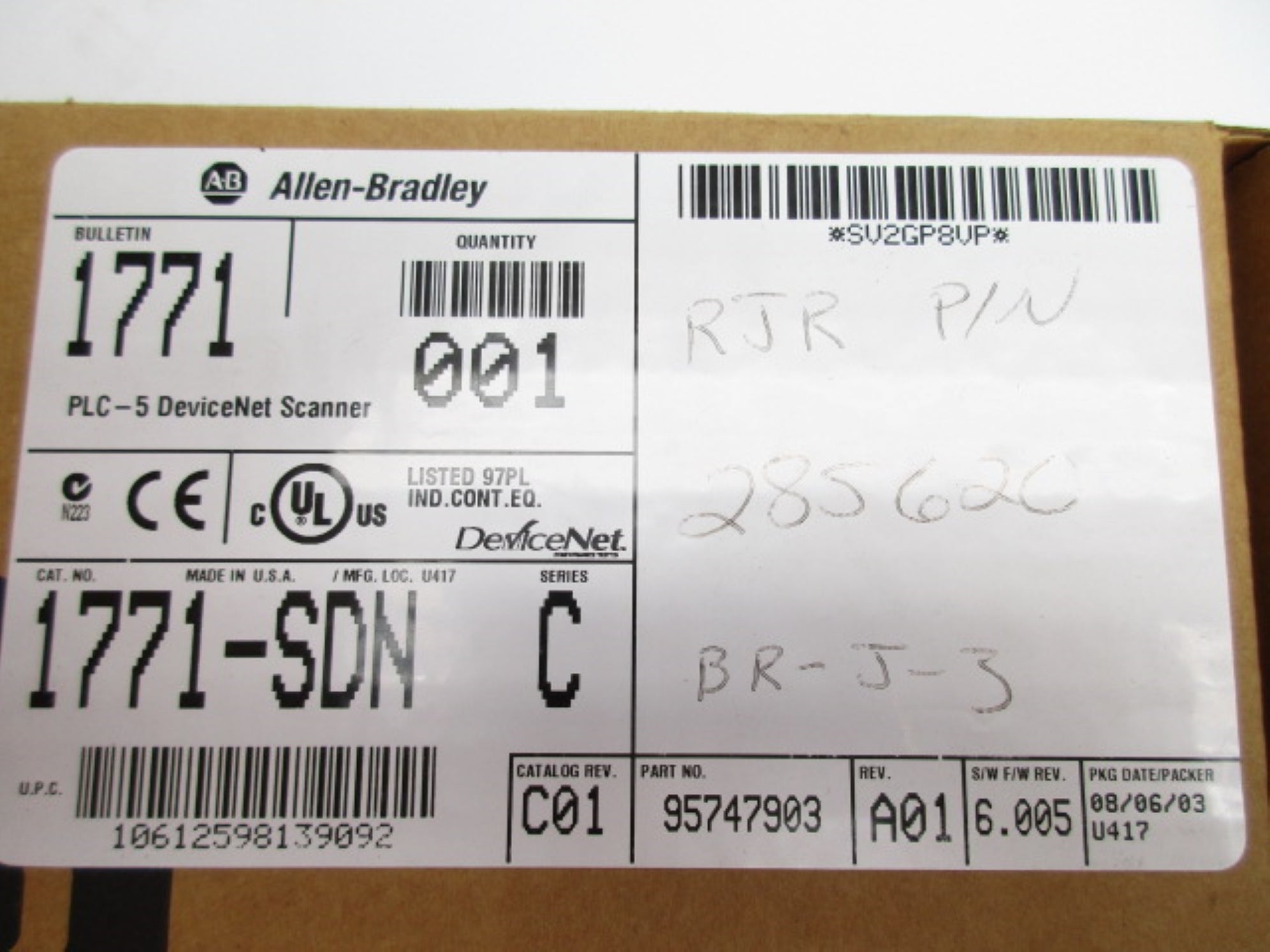 ALLEN BRADLEY 1771-SDN SER. C F/W 6.005 NSMP