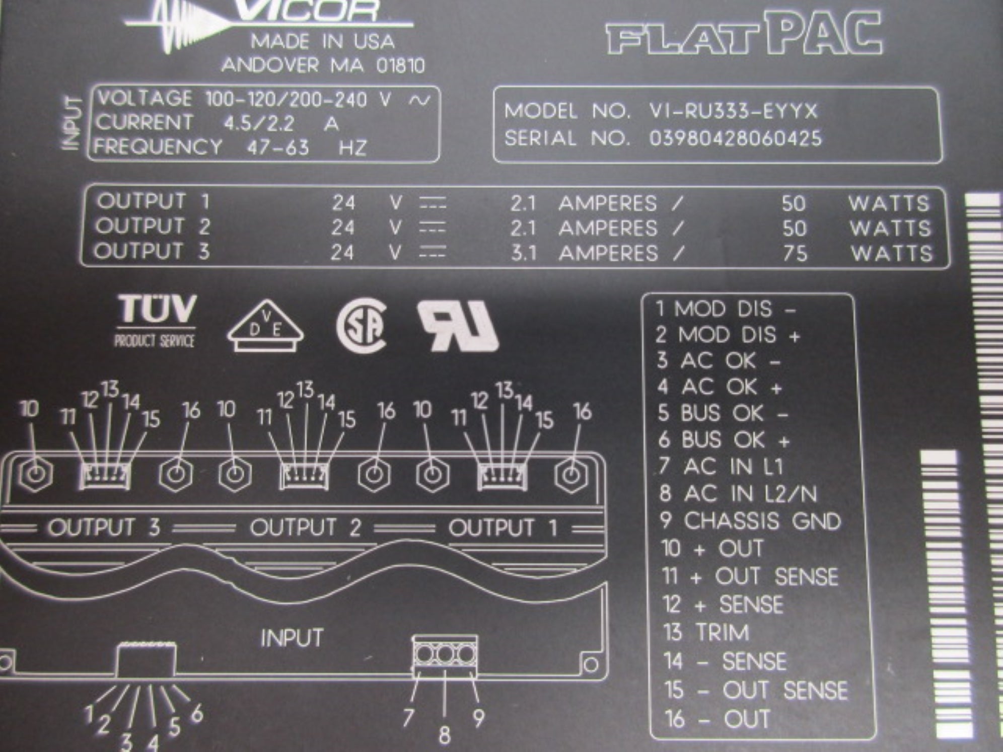 VICOR FLATPAC VI-RU333-EYYX NSNP