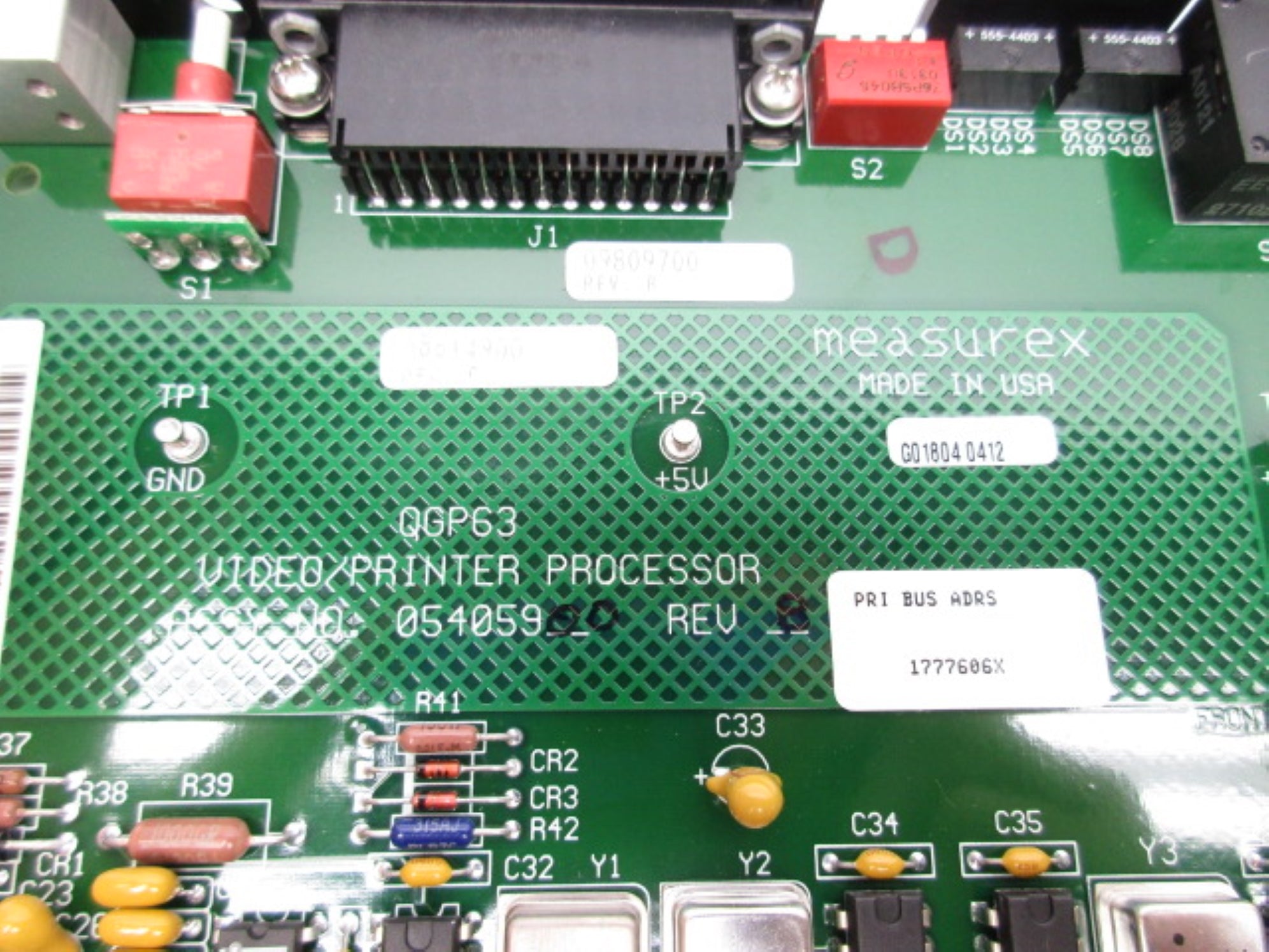 MEASUREX 05405900 REV. B UNMP