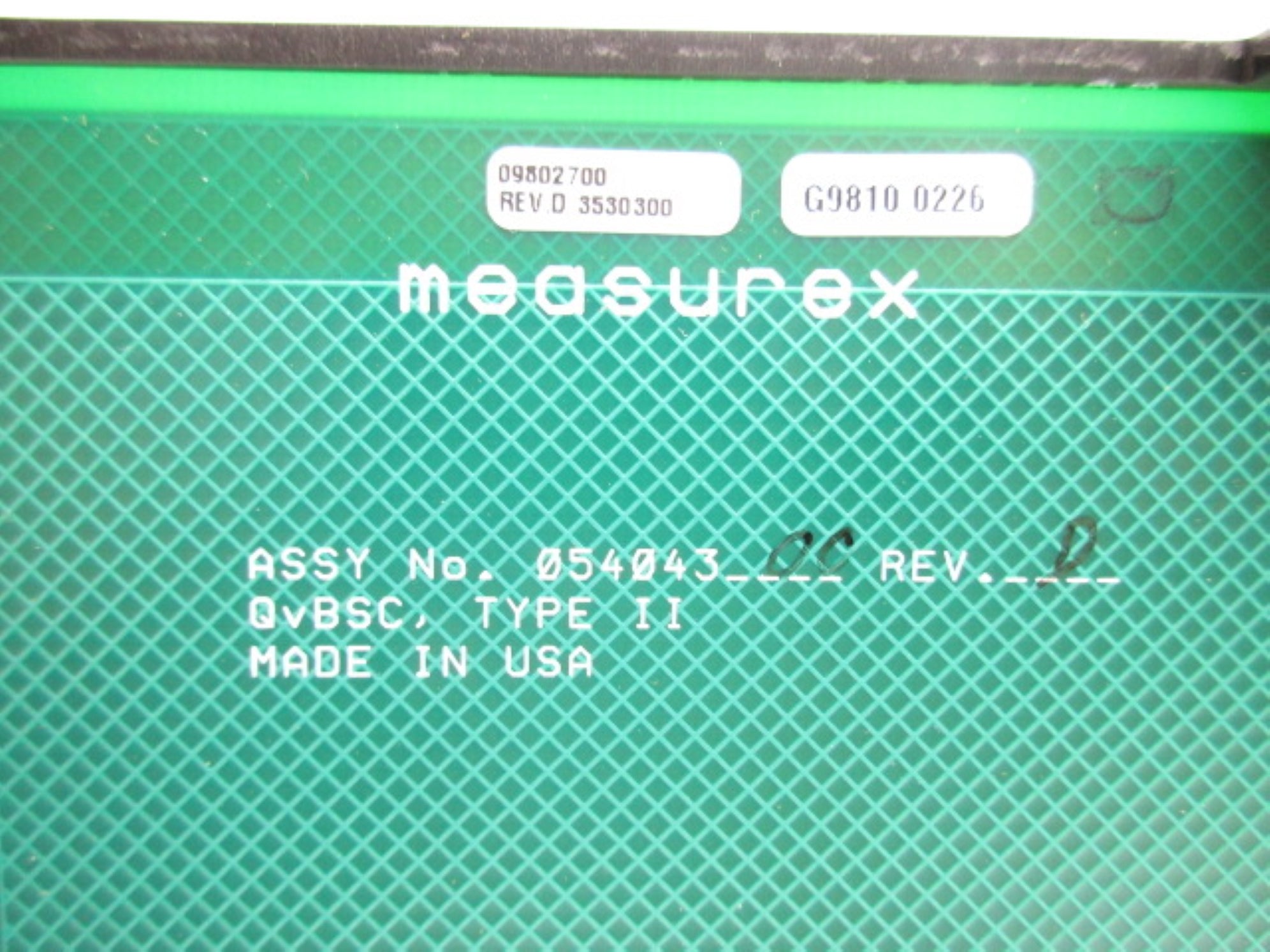 MEASUREX 09802700 REV. D NSNP
