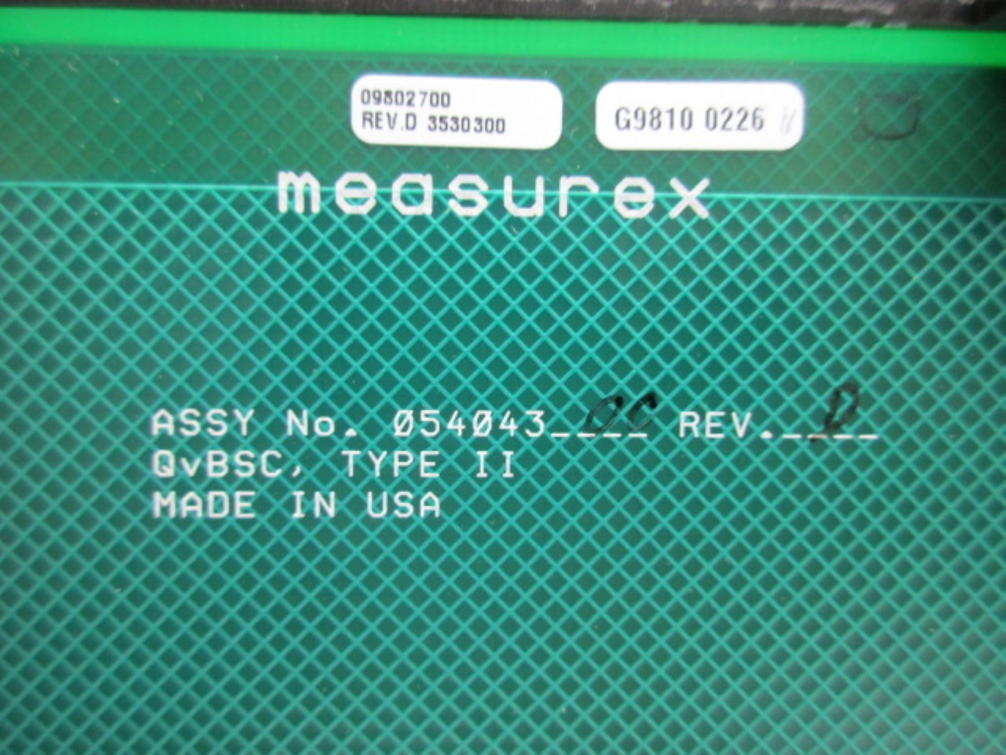 MEASUREX 09802700 REV. D NSNP
