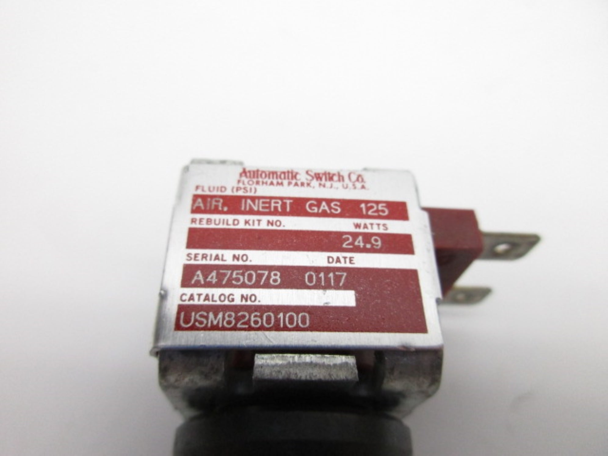 AUTOMATIC SWITCH USM8260100 120/60 125PSI UNMP