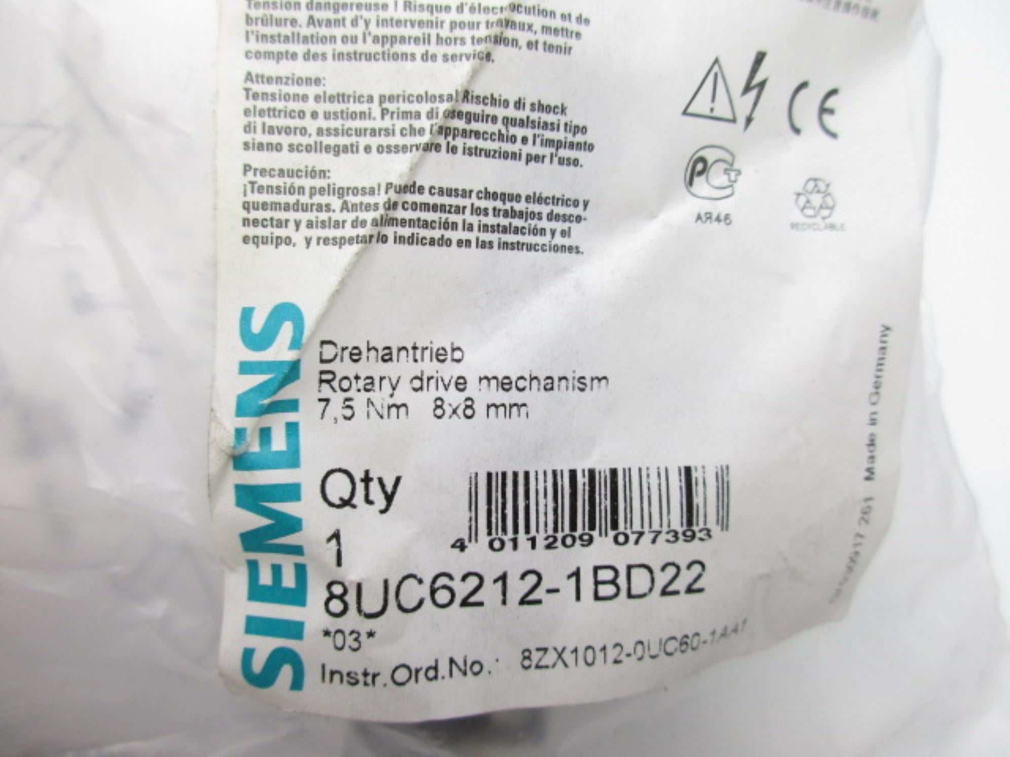SIEMENS 8UC6212-1BD22 NSMP