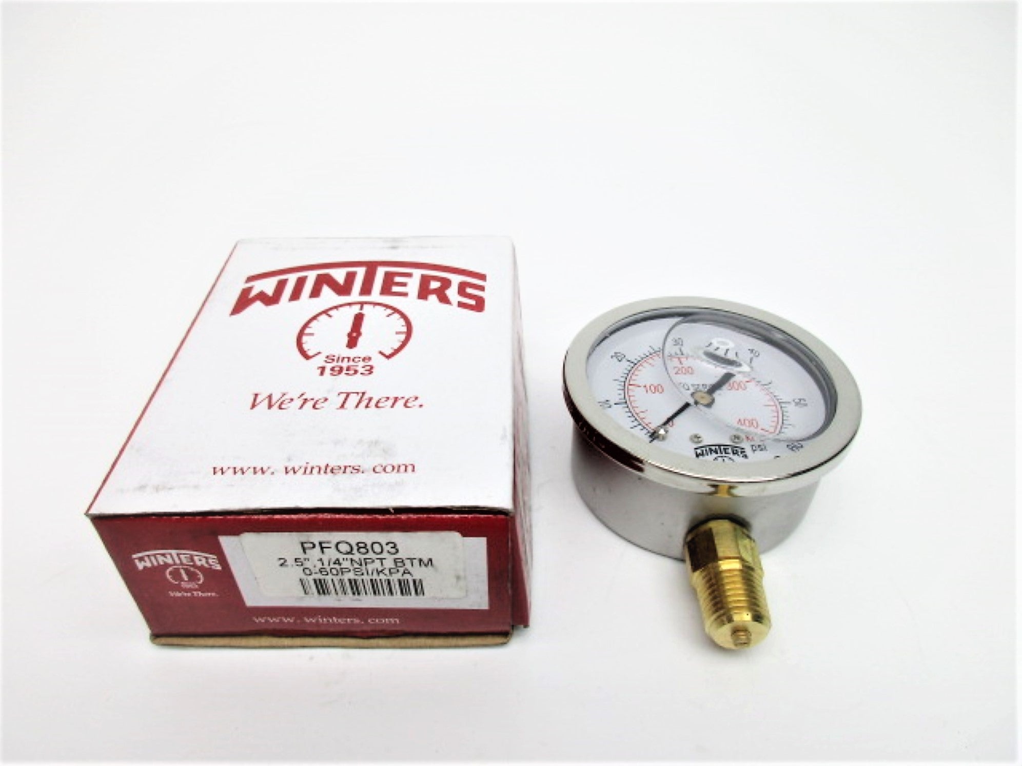WINTERS PFQ803 0-60PSI 1/4" NSMP