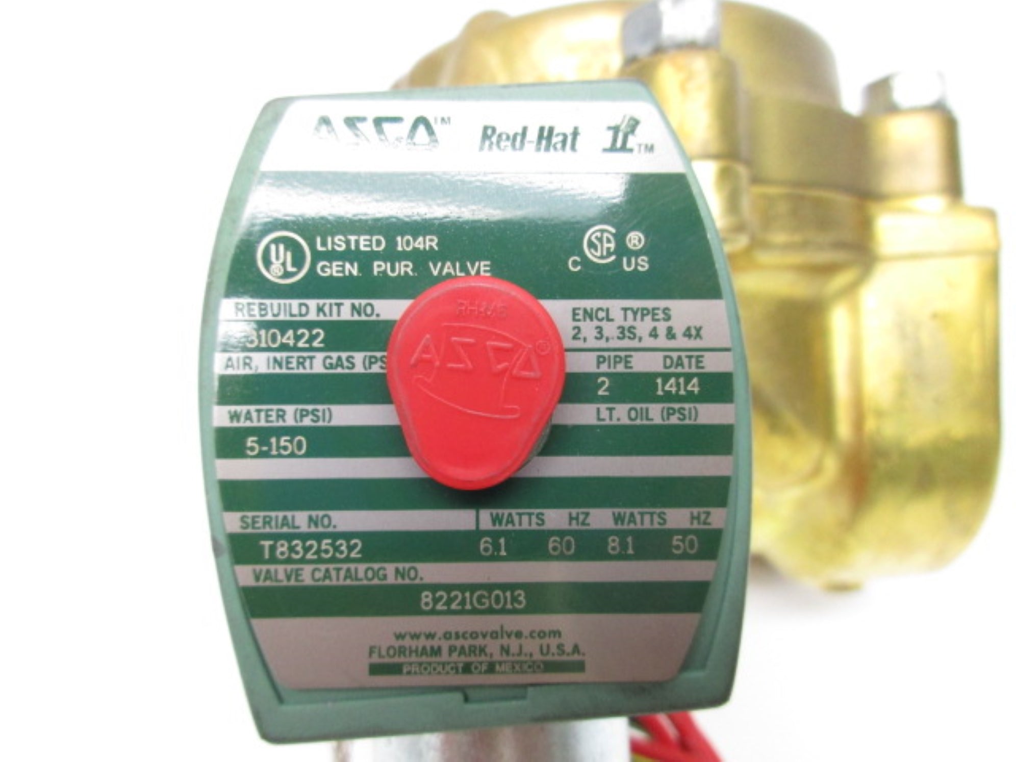ASCO 8221G013 110/120V NSNP