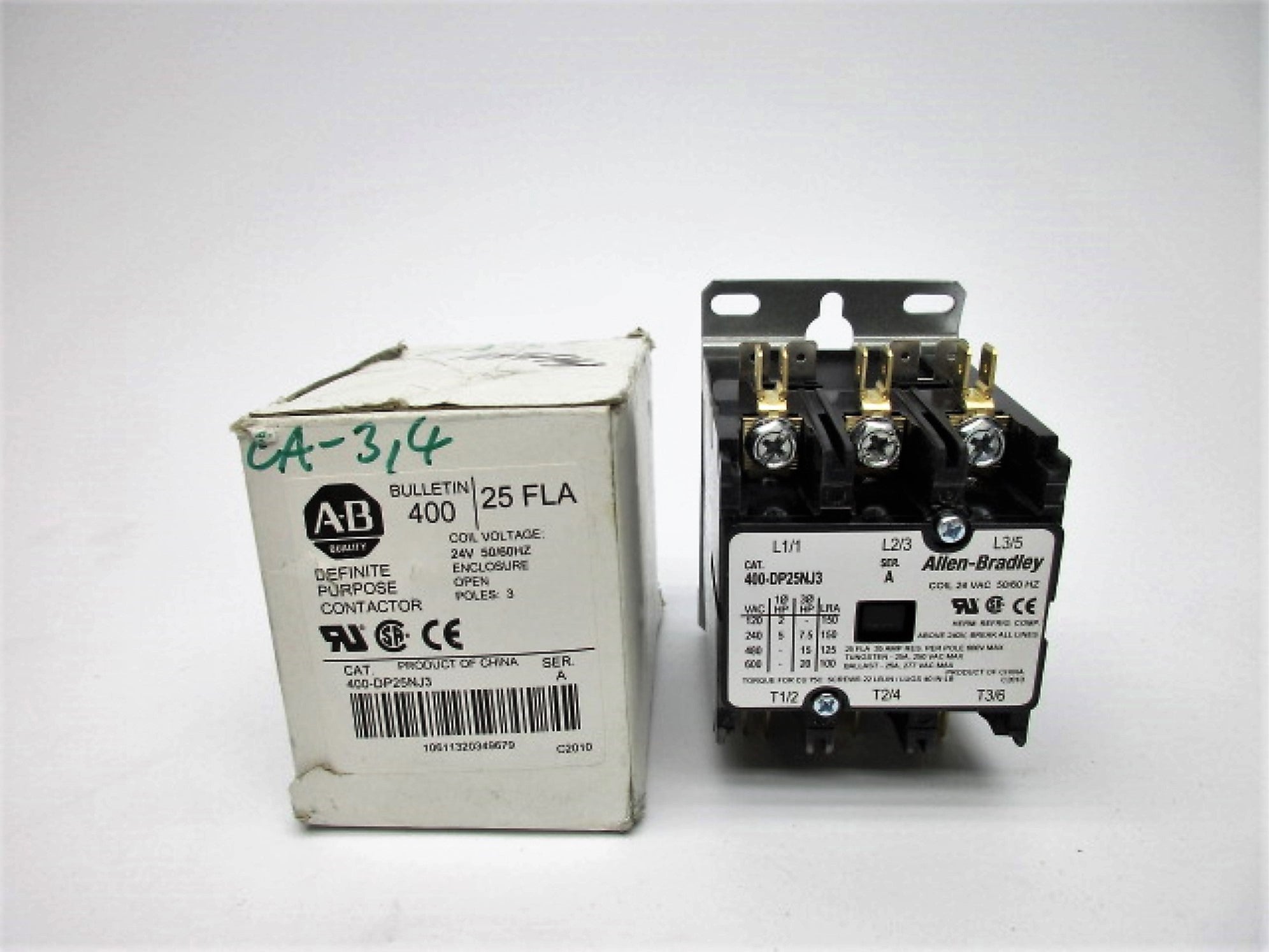 ALLEN BRADLEY 400-DP25NJ3 SER. A 24V (WH) NSMP