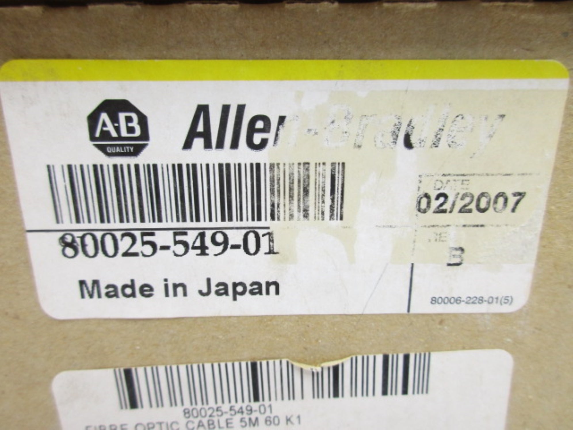 INDUSTRIAL SPARE PART 80025-549-01 (BR/YL) NSMP