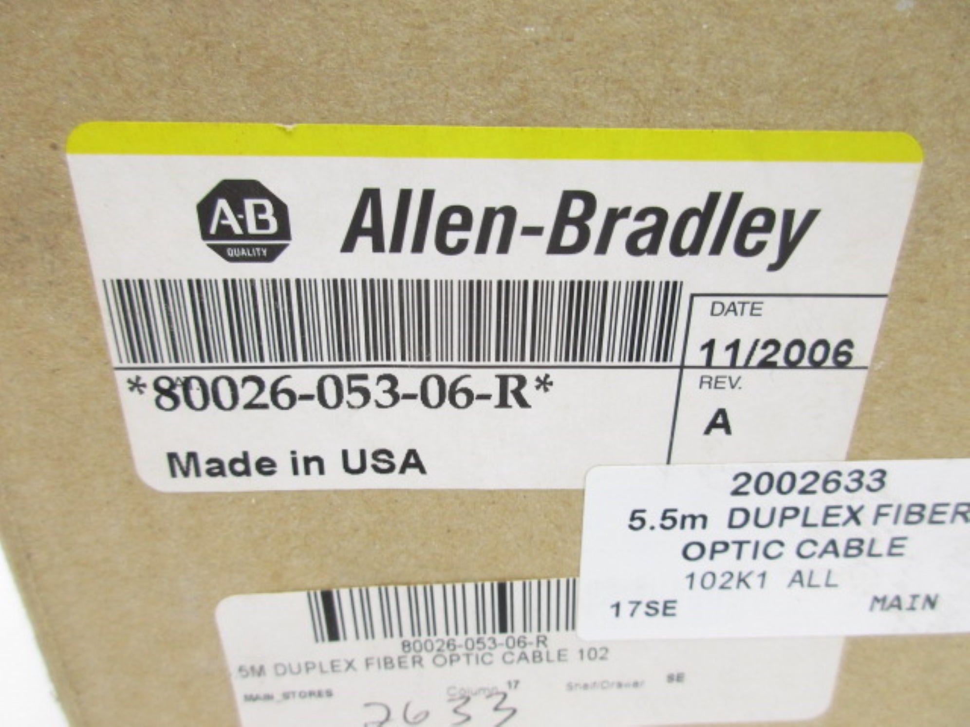 INDUSTRIAL SPARE PART 80026-053-06-R (BR/YL) NSMP
