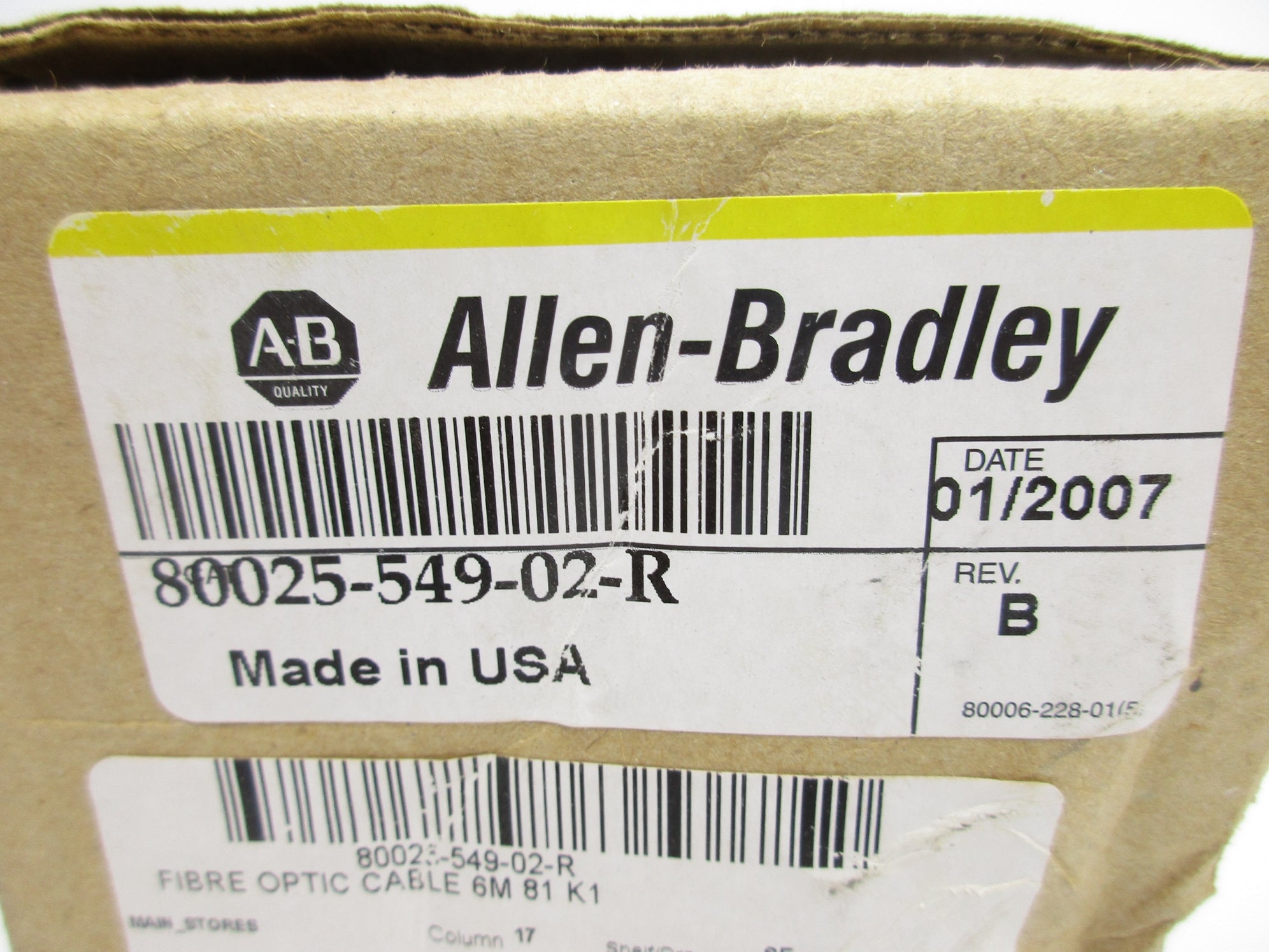ALLEN BRADLEY 80025-549-02-R (BR/YL) NSMP