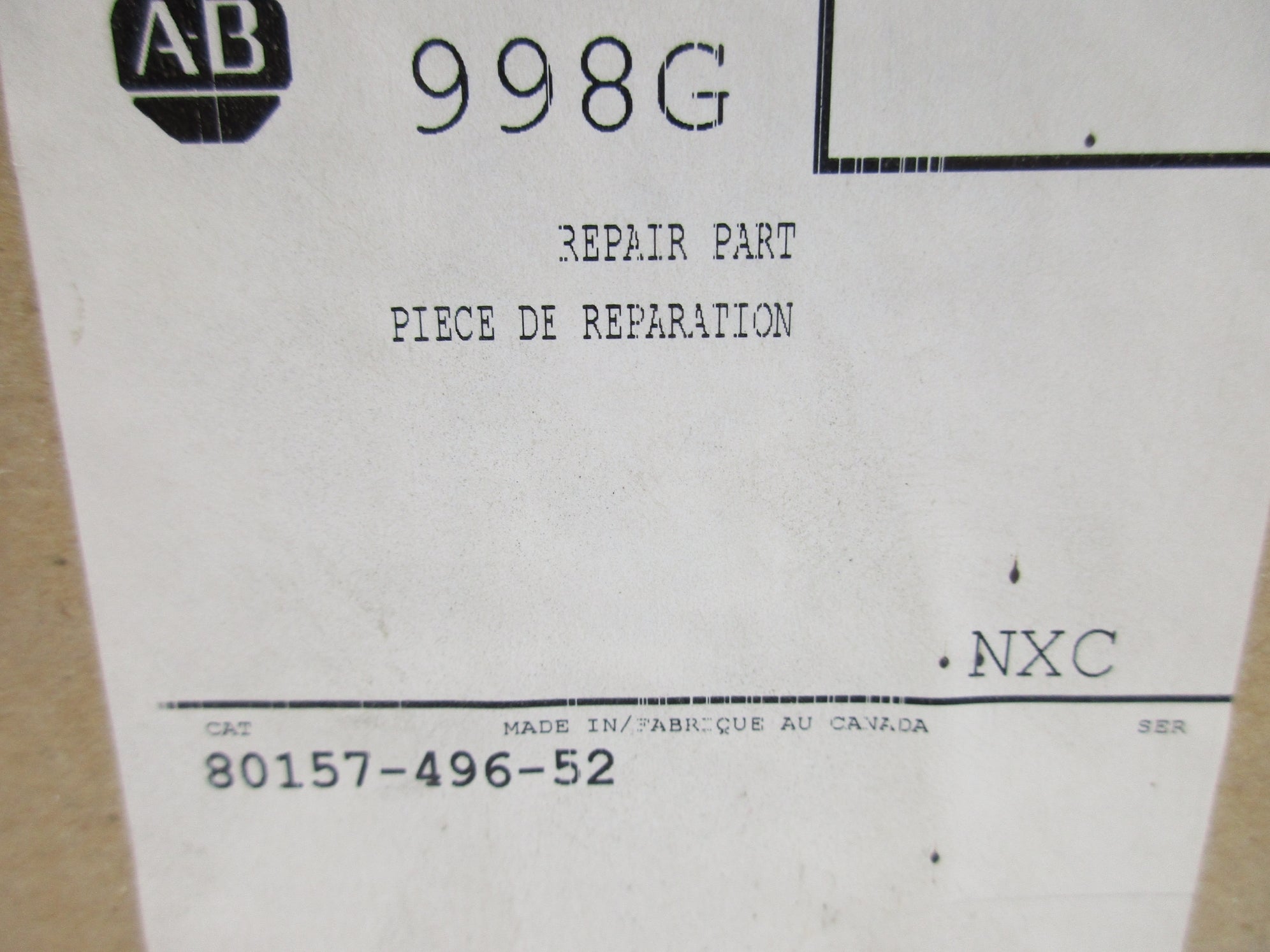ALLEN BRADLEY 80157-496-52 (BR/WH) NSMP