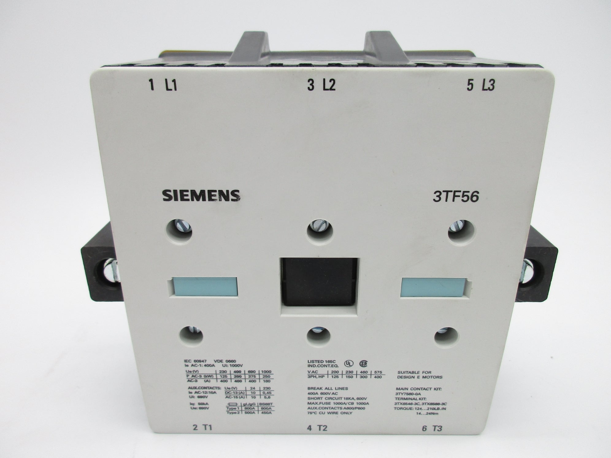 SIEMENS 3TF56 600VAC 400A NSNP