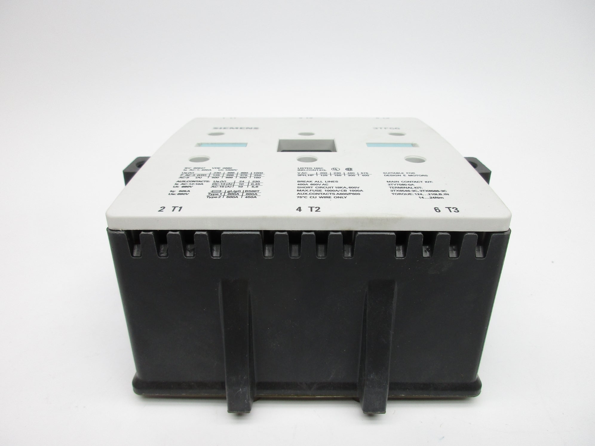 SIEMENS 3TF56 600VAC 400A NSNP