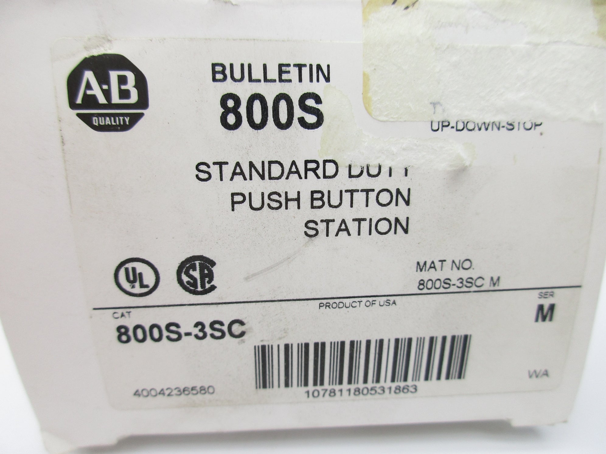 INDUSTRIAL SPARE PART 800S-3SC SER. M (WH) NSMP