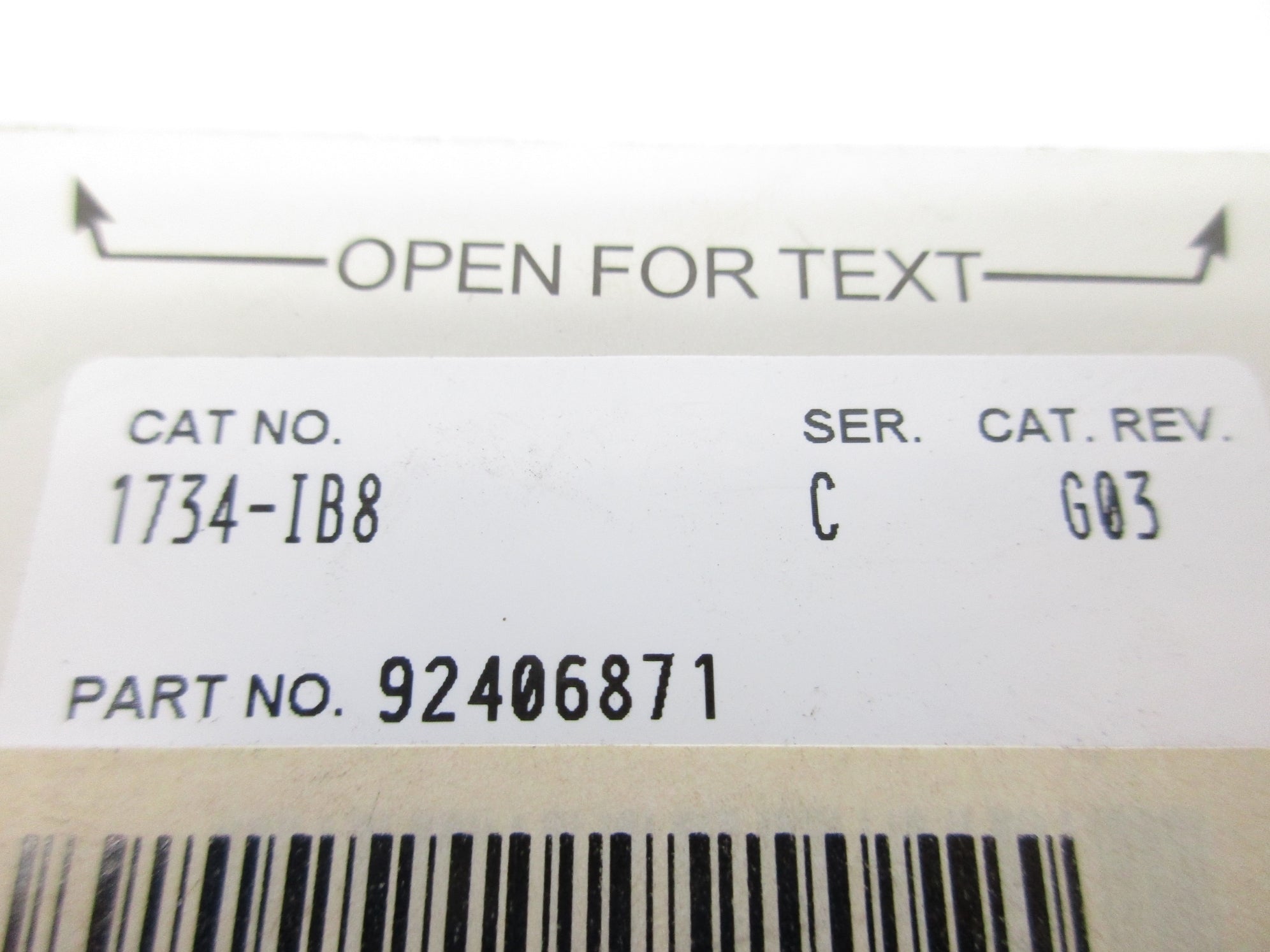 ALLEN BRADLEY 1734-IB8 SER. C F/W 3.022 24V (WH) NSMP