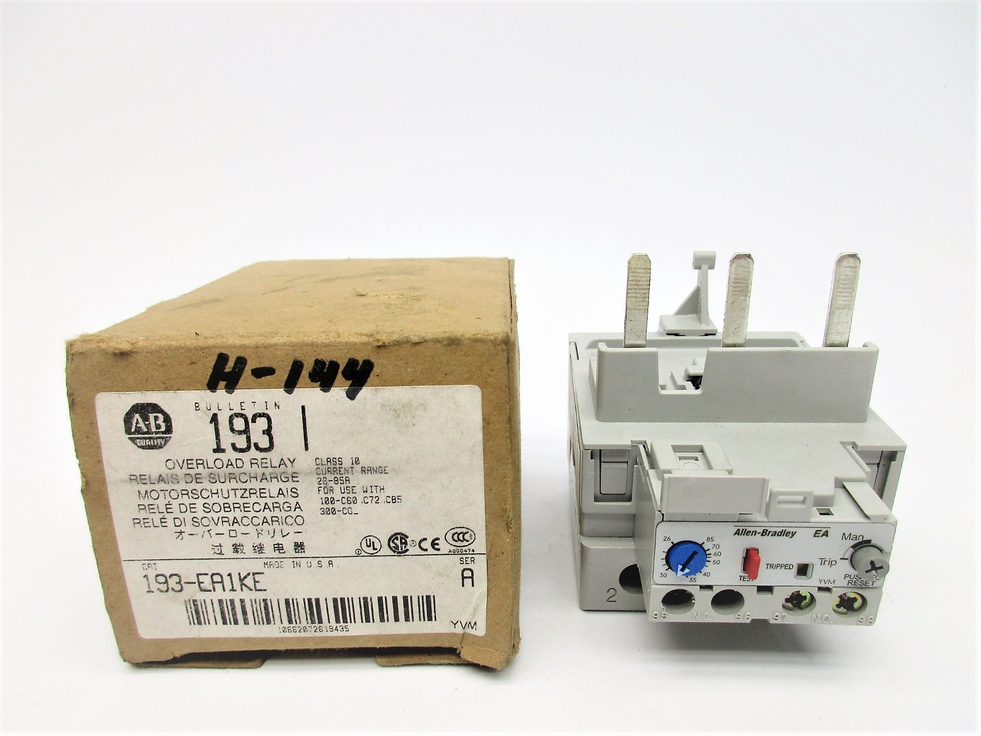 ALLEN BRADLEY 193-EA1KE SER. A 26-85A 600V (BR/WH) NSMP