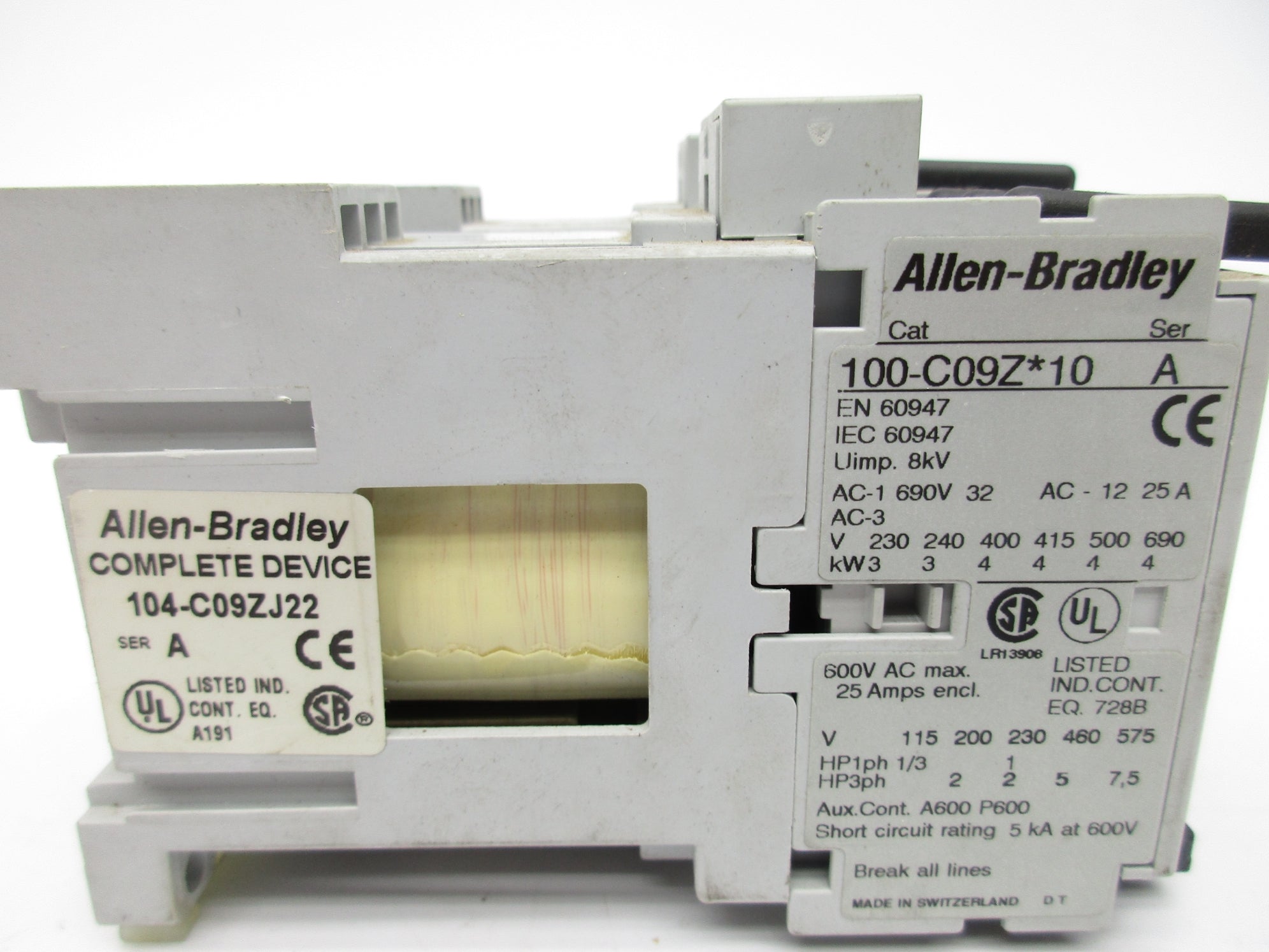 ALLEN BRADLEY 104-C09ZJ22 SER. A 24VDC NSNP