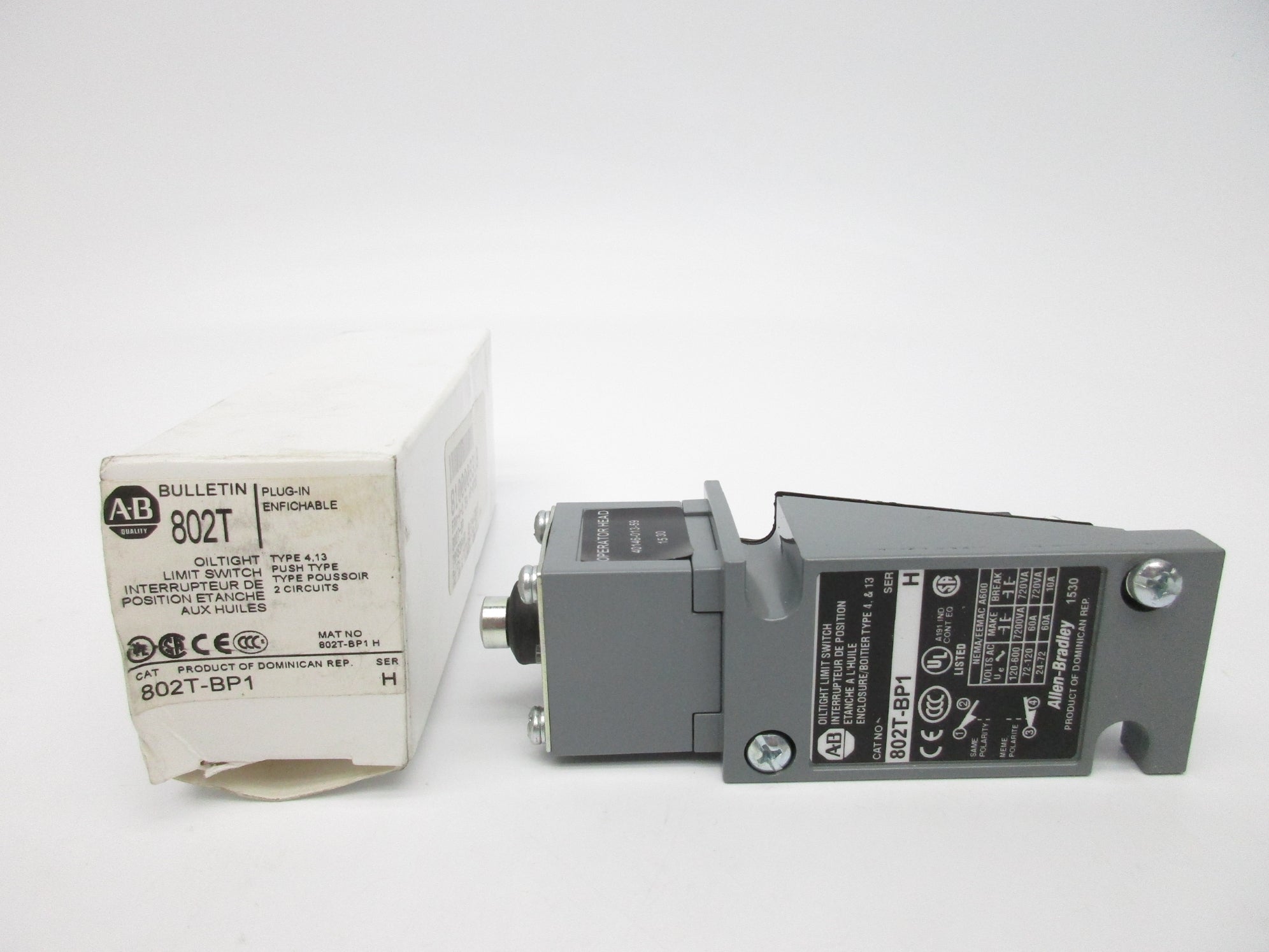 ALLEN BRADLEY 802T-BP1 SER. H (WH) NSMP